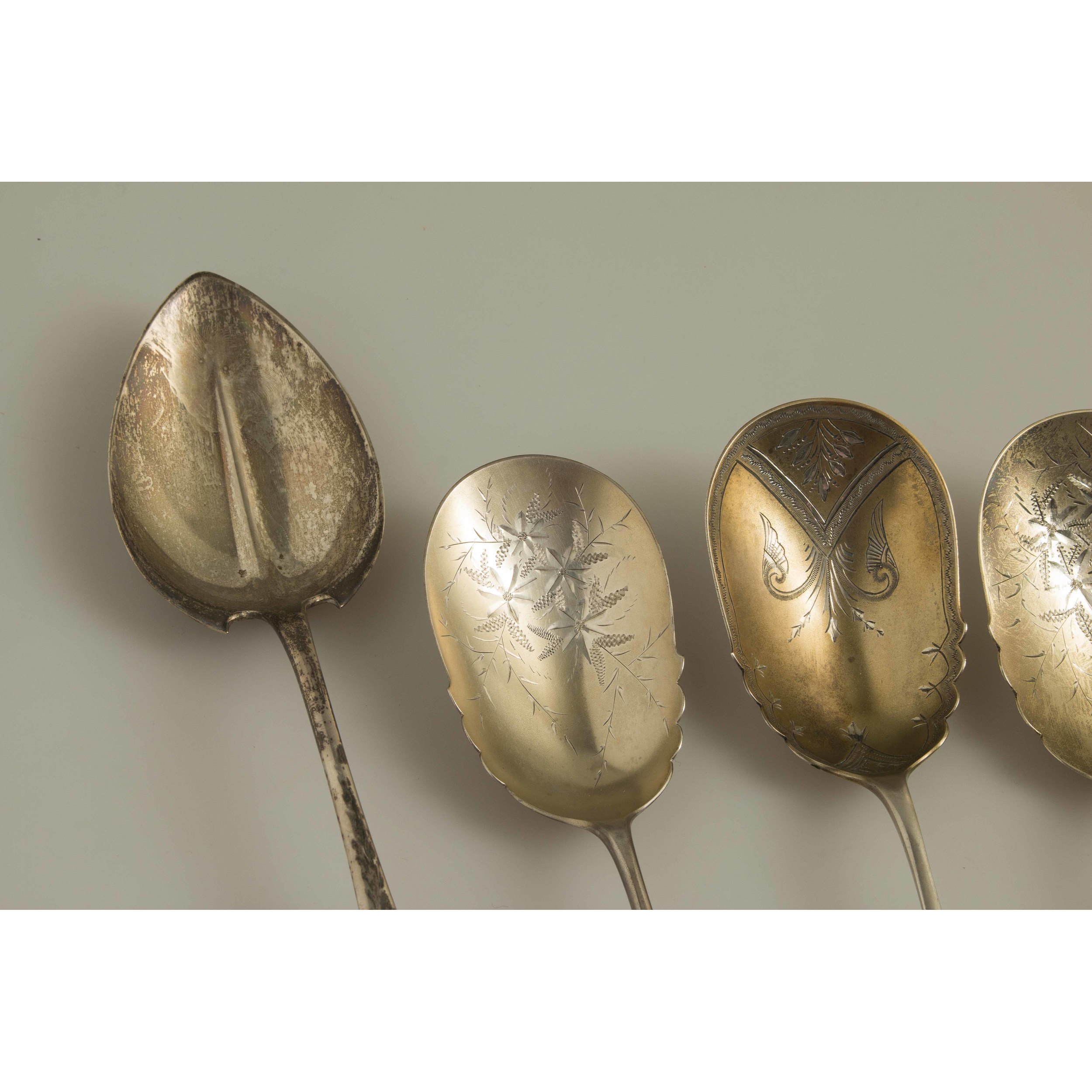 Vanderslice Sterling Serving Pieces, Antique Engraved Wheat Witherell