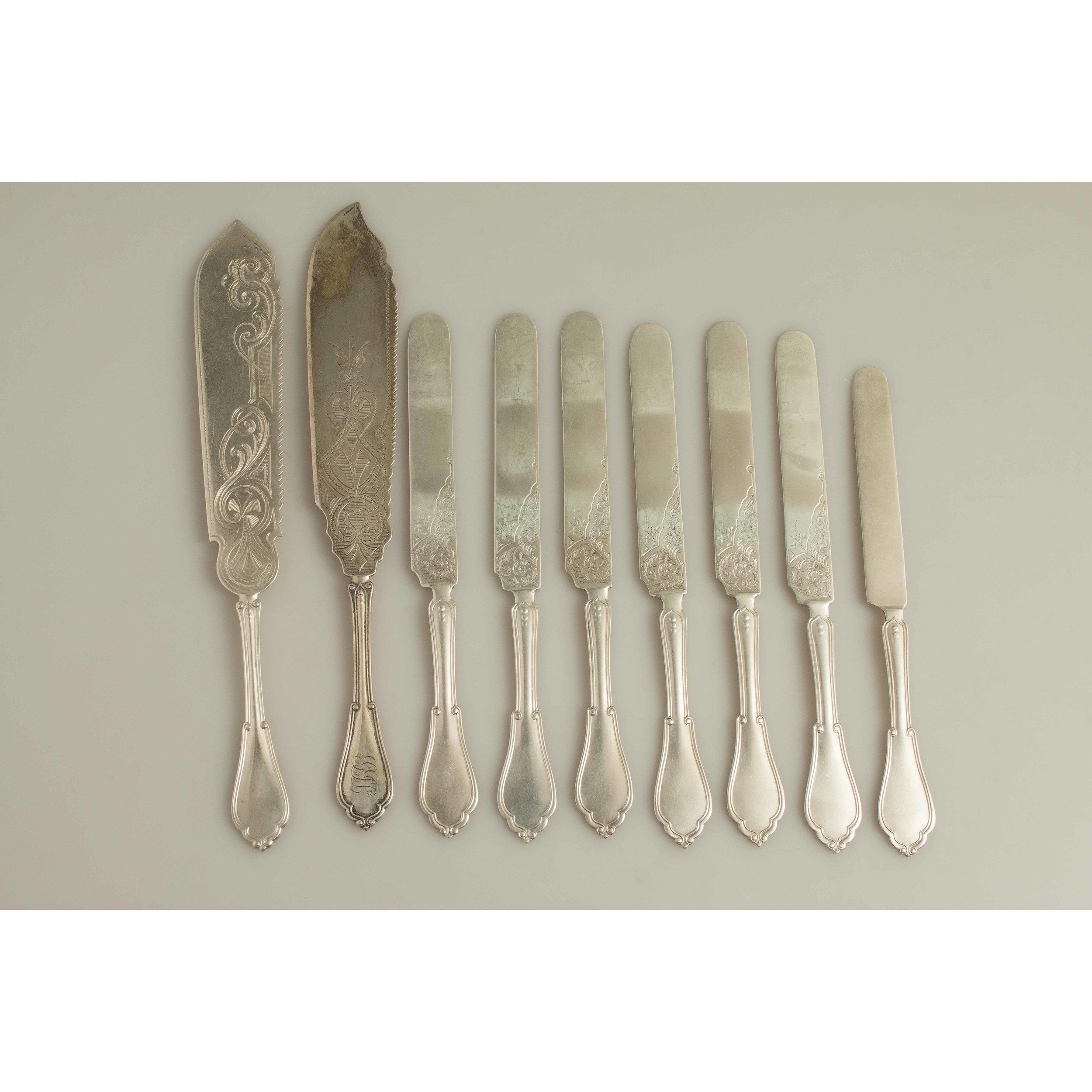 Silver Flatware/Cake Slices, Gothic Pattern Witherell's Auction House