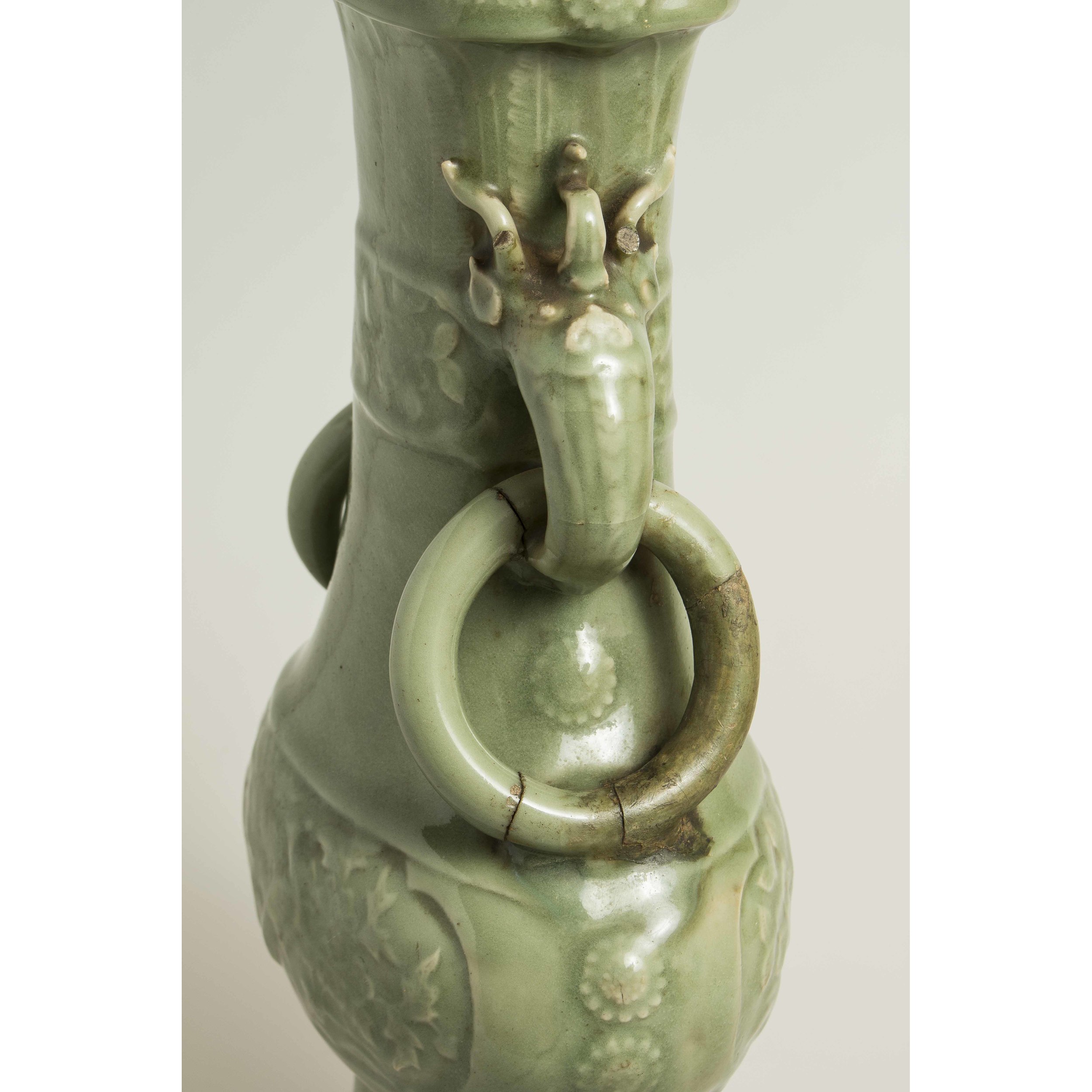 Chinese Celadon Vase, Ming Dynasty, A1GBC Witherell's Auction House