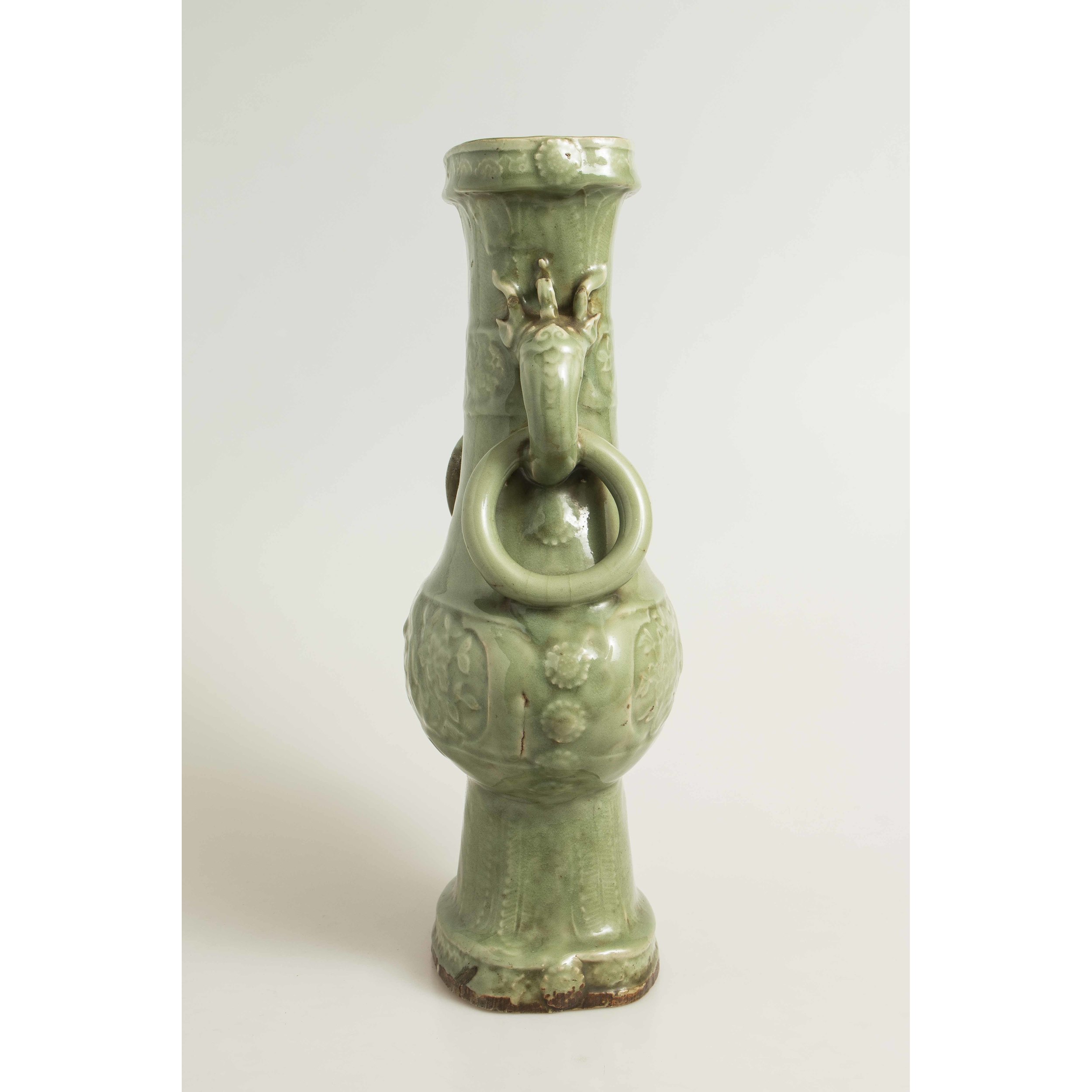 Chinese Celadon Vase, Ming Dynasty, A1GBC Witherell's Auction House