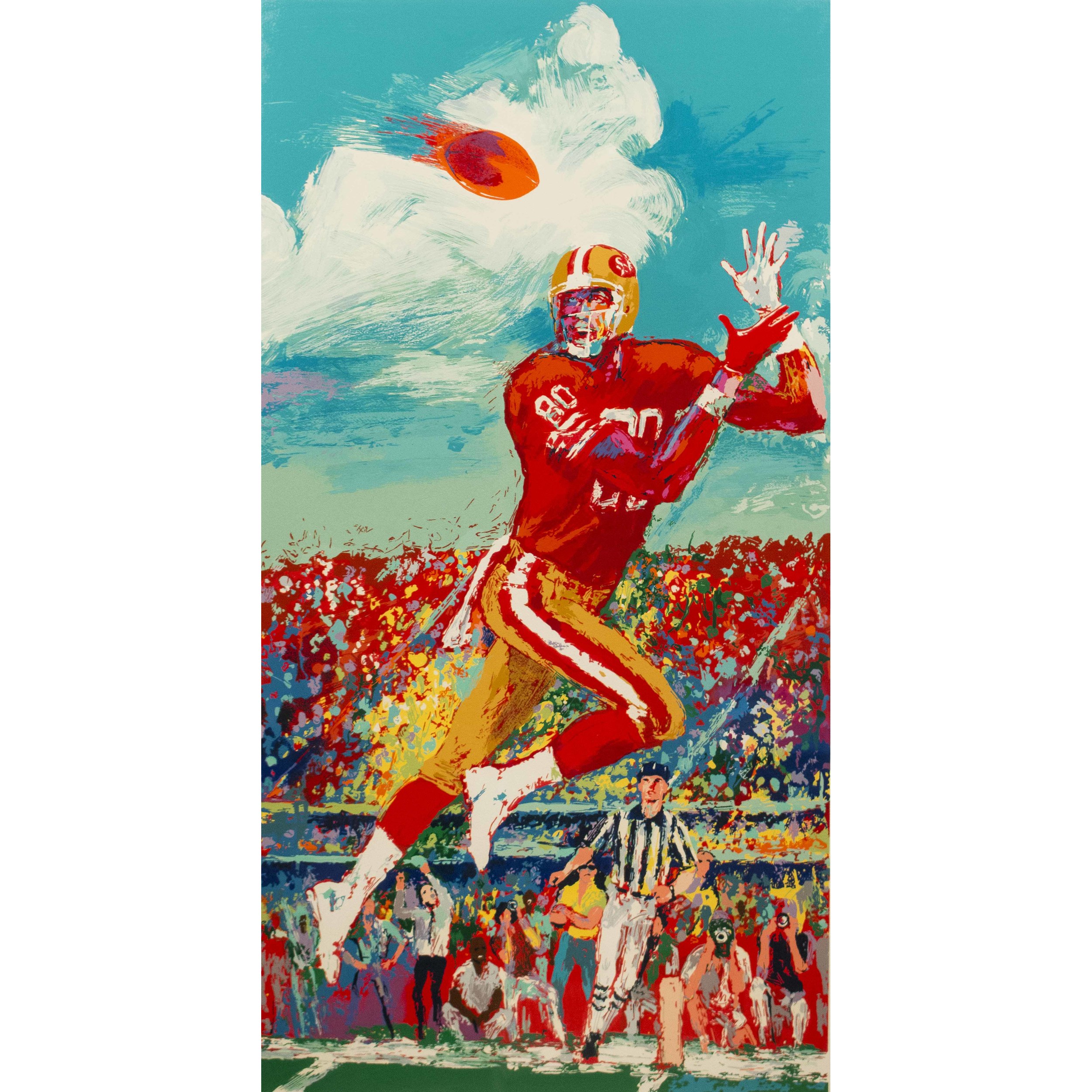 Leroy Neiman Serigraph, "127 & Counting Jerry Rice
