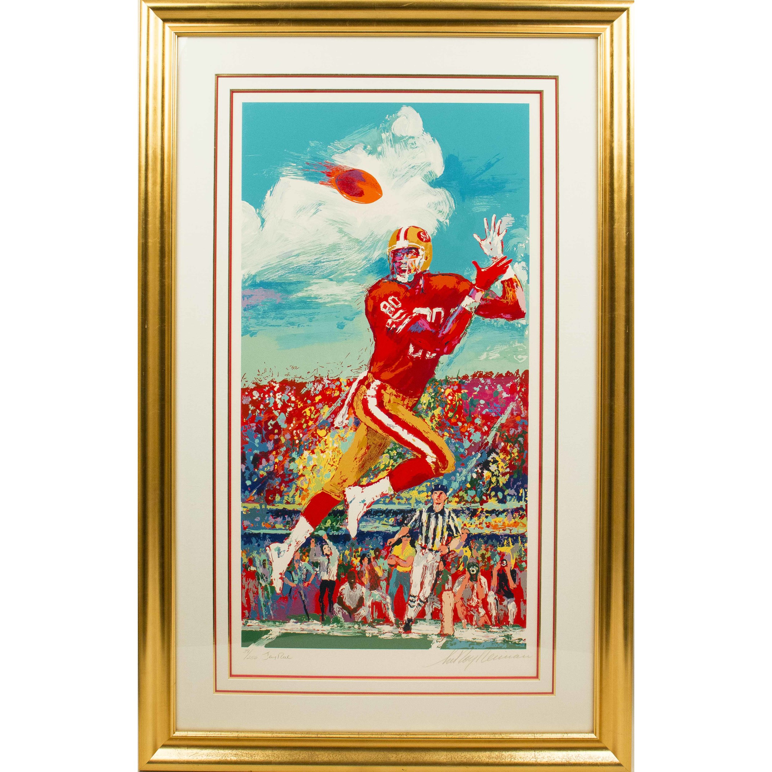 Leroy Neiman Serigraph, "127 & Counting Jerry Rice
