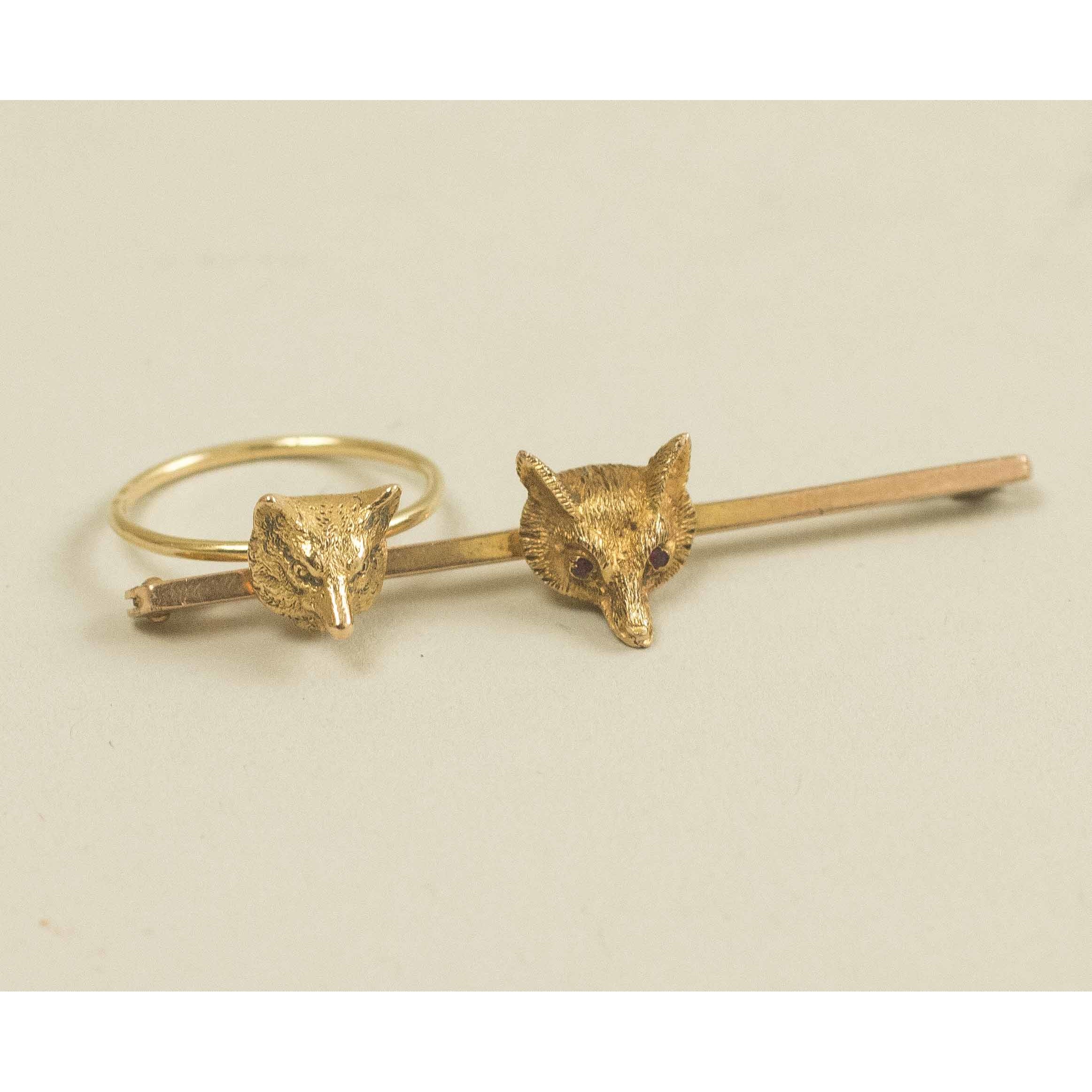 14K Gold Fox Jewelry Witherell's Auction House