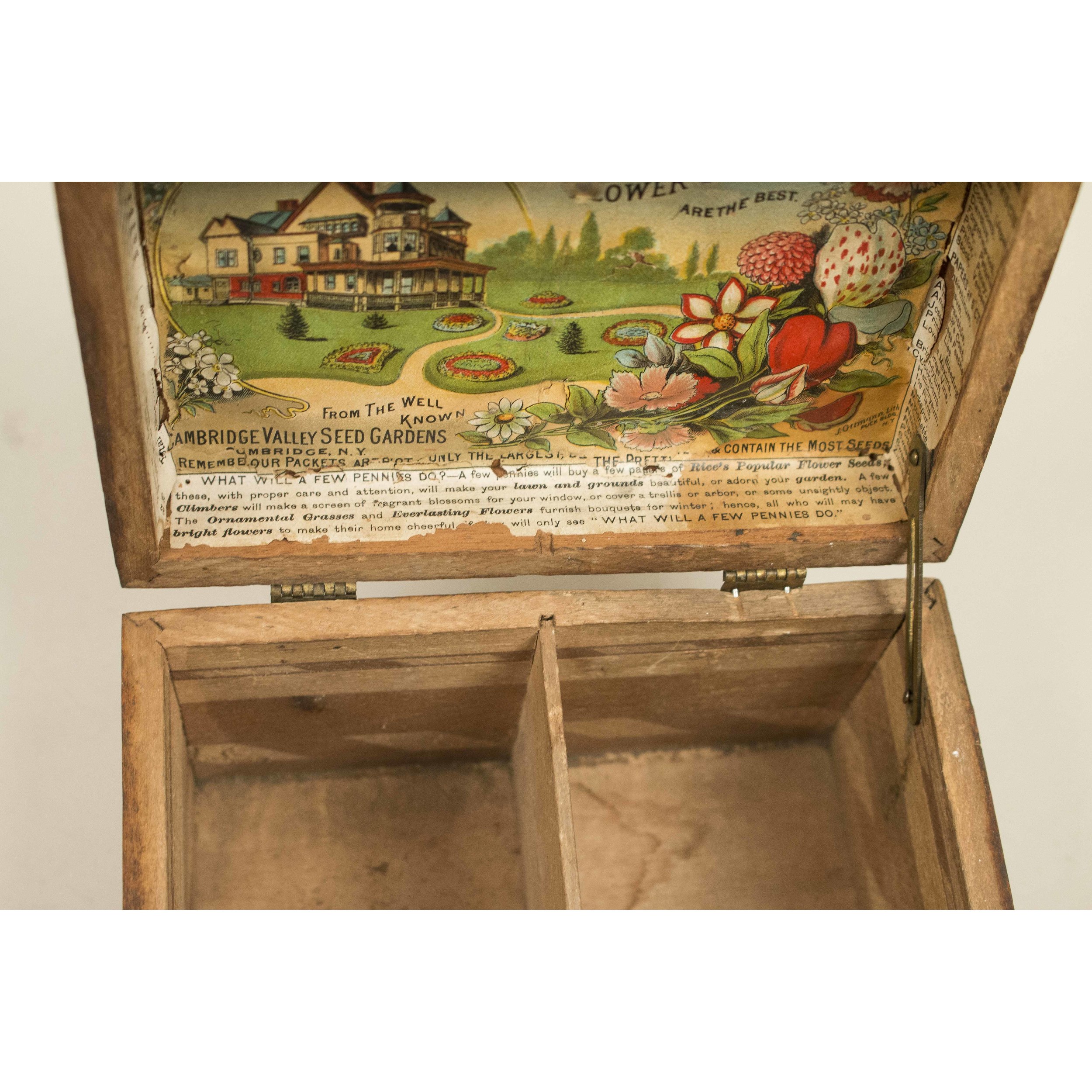 Two Vegetable and Flower Seed Boxes Witherell's Auction House