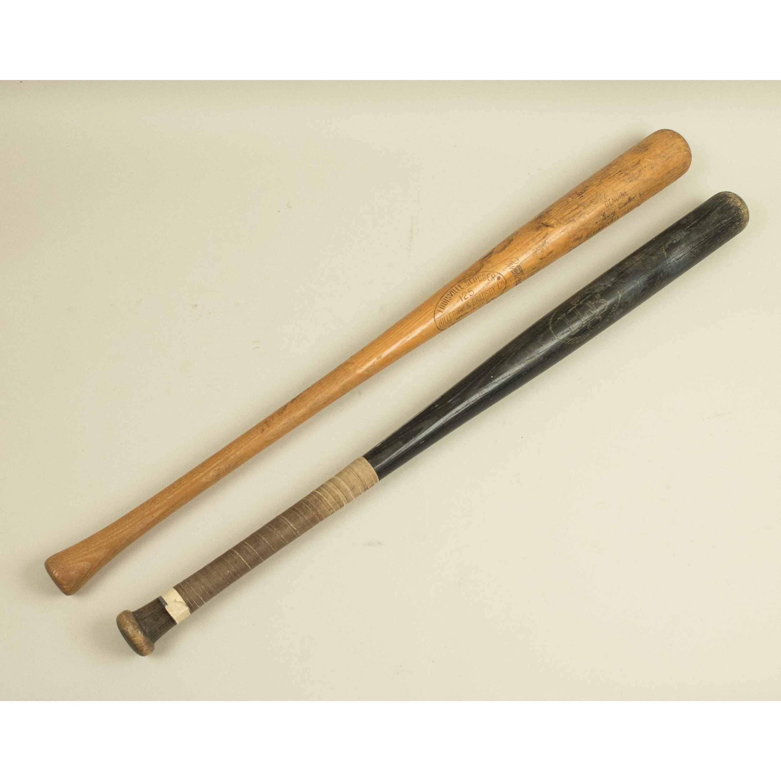 Stan Musial Photo & Two Vintage Baseball Bats Witherell's Auction House