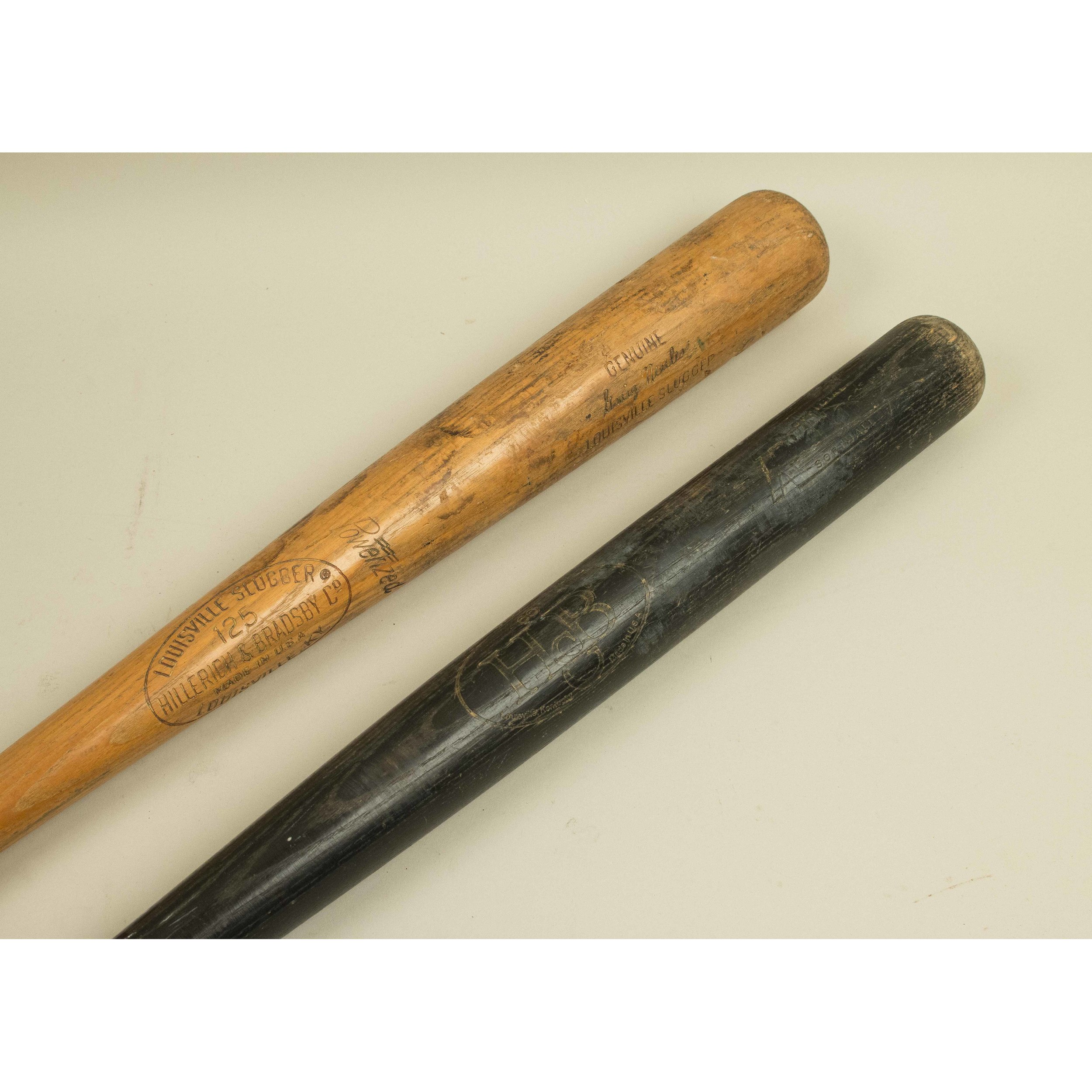 Stan Musial Photo & Two Vintage Baseball Bats Witherell's Auction House