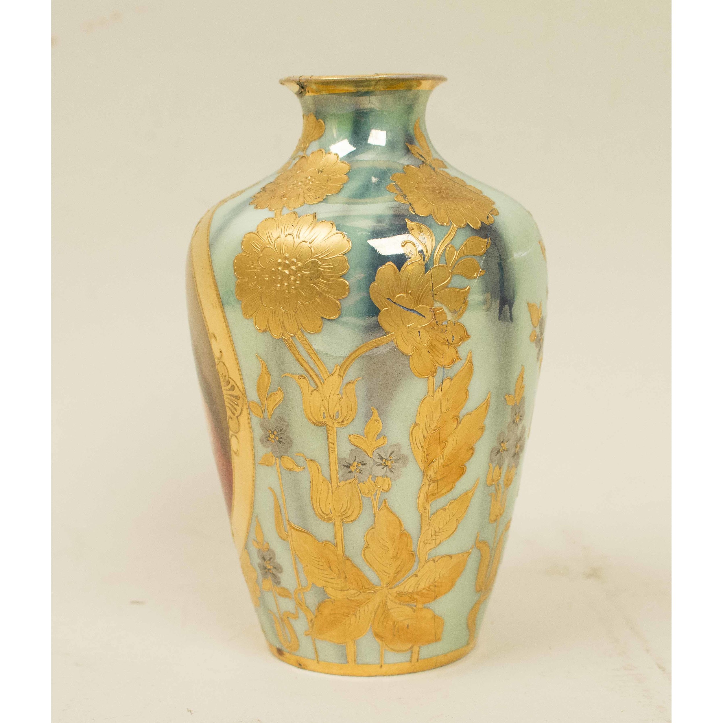 Porcelain Vase & Plate Witherell's Auction House