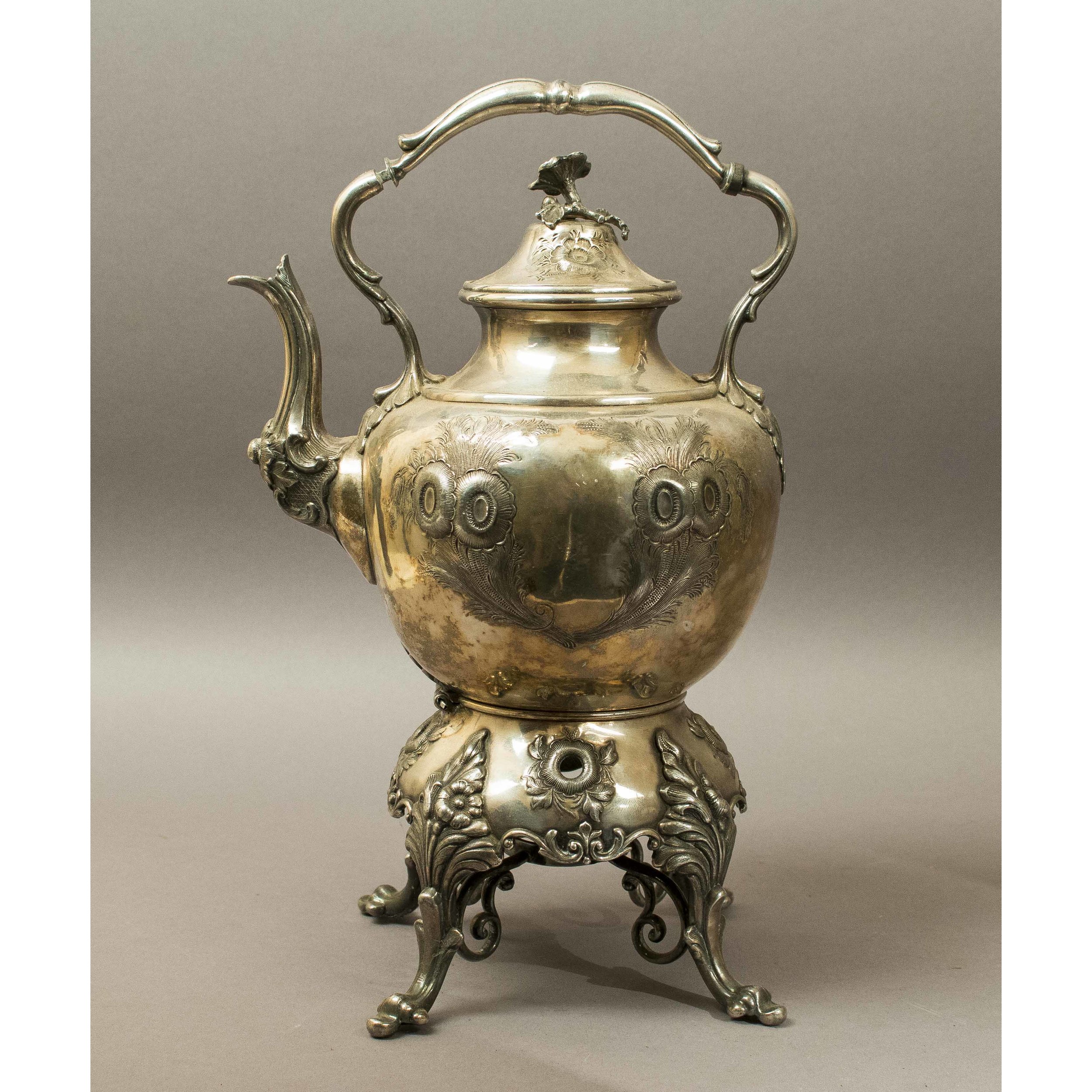 Sterling Silver Coffee Pot with Hinged Base. Witherell's Auction House