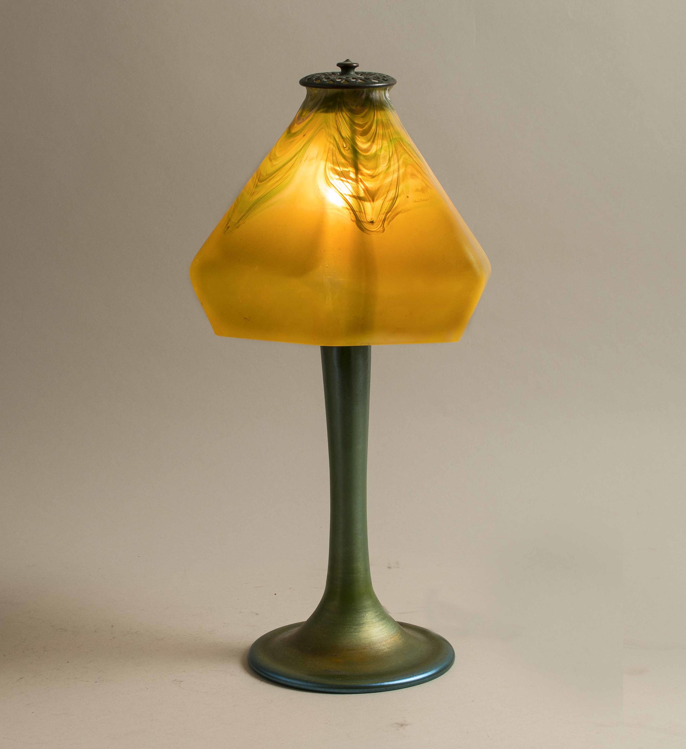 Tiffany Lamp Base with Glass Shade Witherell's Auction House