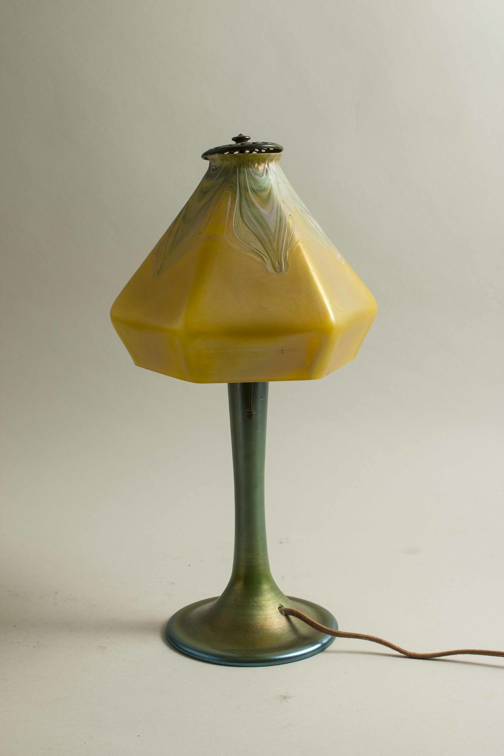 Tiffany Lamp Base with Glass Shade Witherell's Auction House