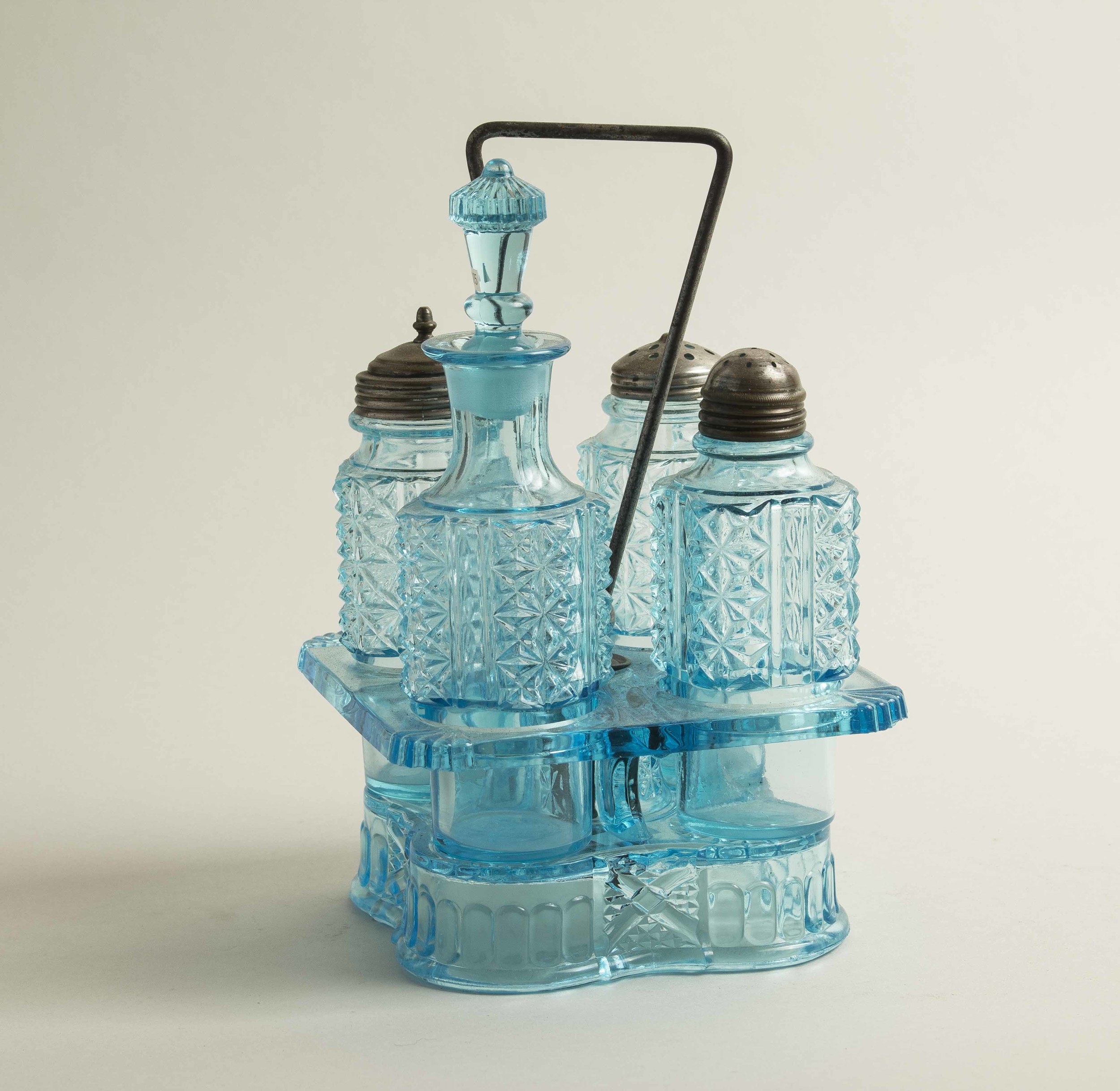 American Pressed Glass Cruet Set Witherell's Auction House