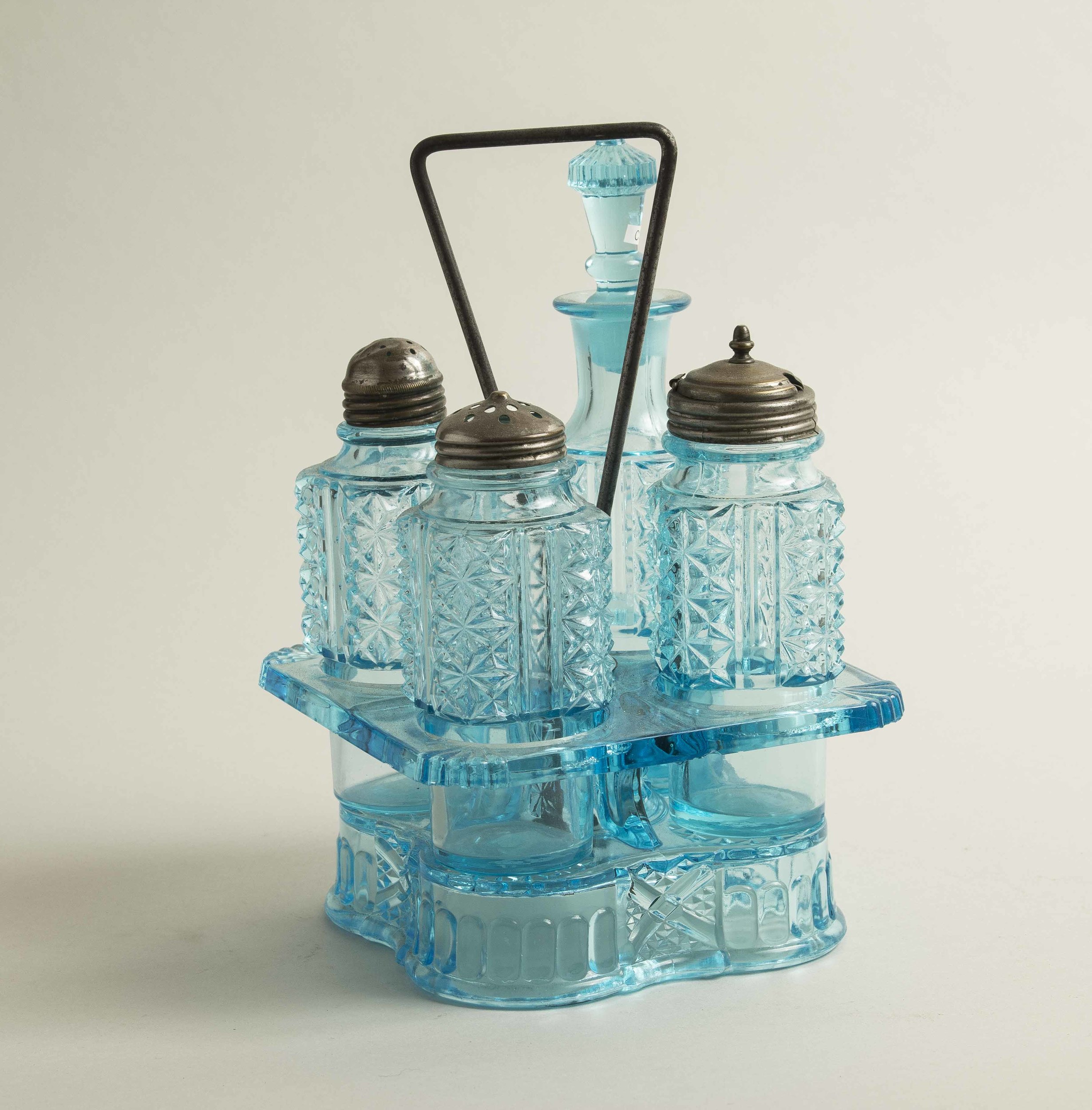 American Pressed Glass Cruet Set Witherell's Auction House