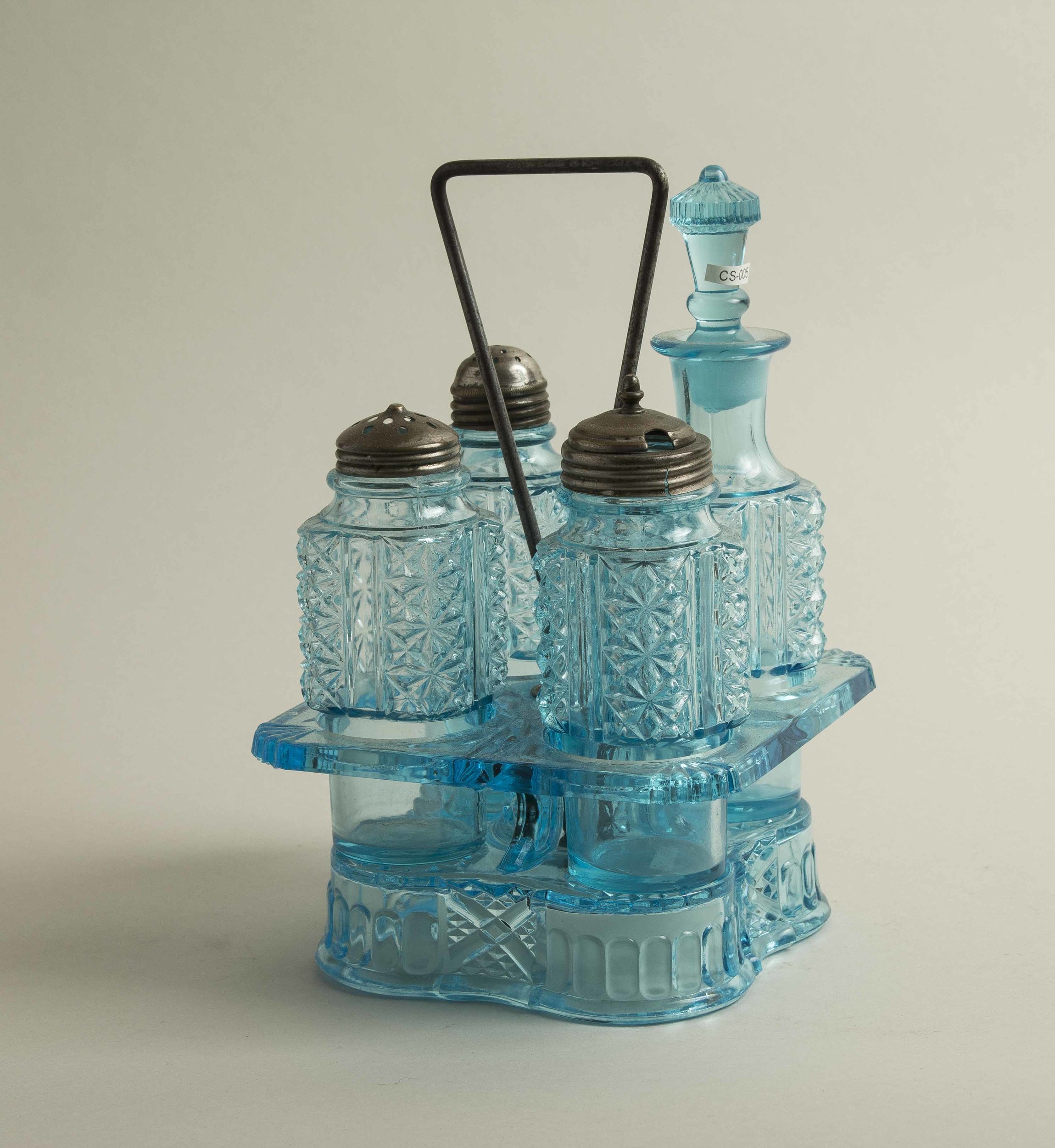 American Pressed Glass Cruet Set Witherell's Auction House