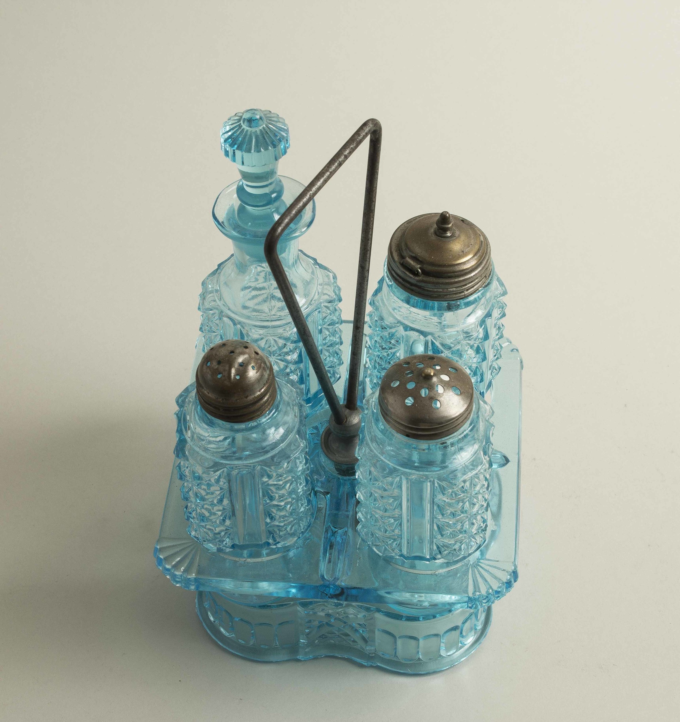 American Pressed Glass Cruet Set Witherell's Auction House