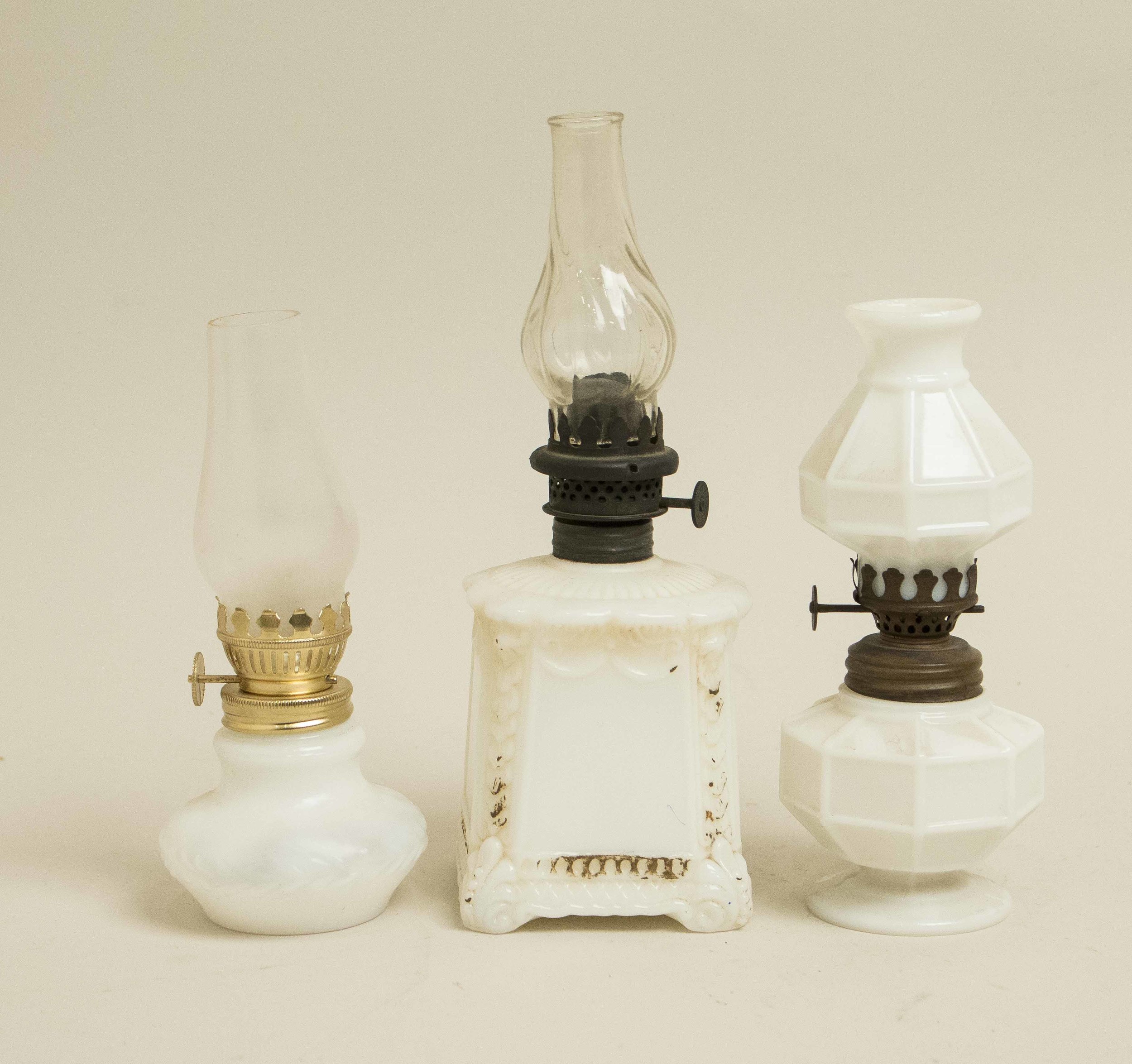 Five Assorted Small Oil Lamps Witherell's Auction House