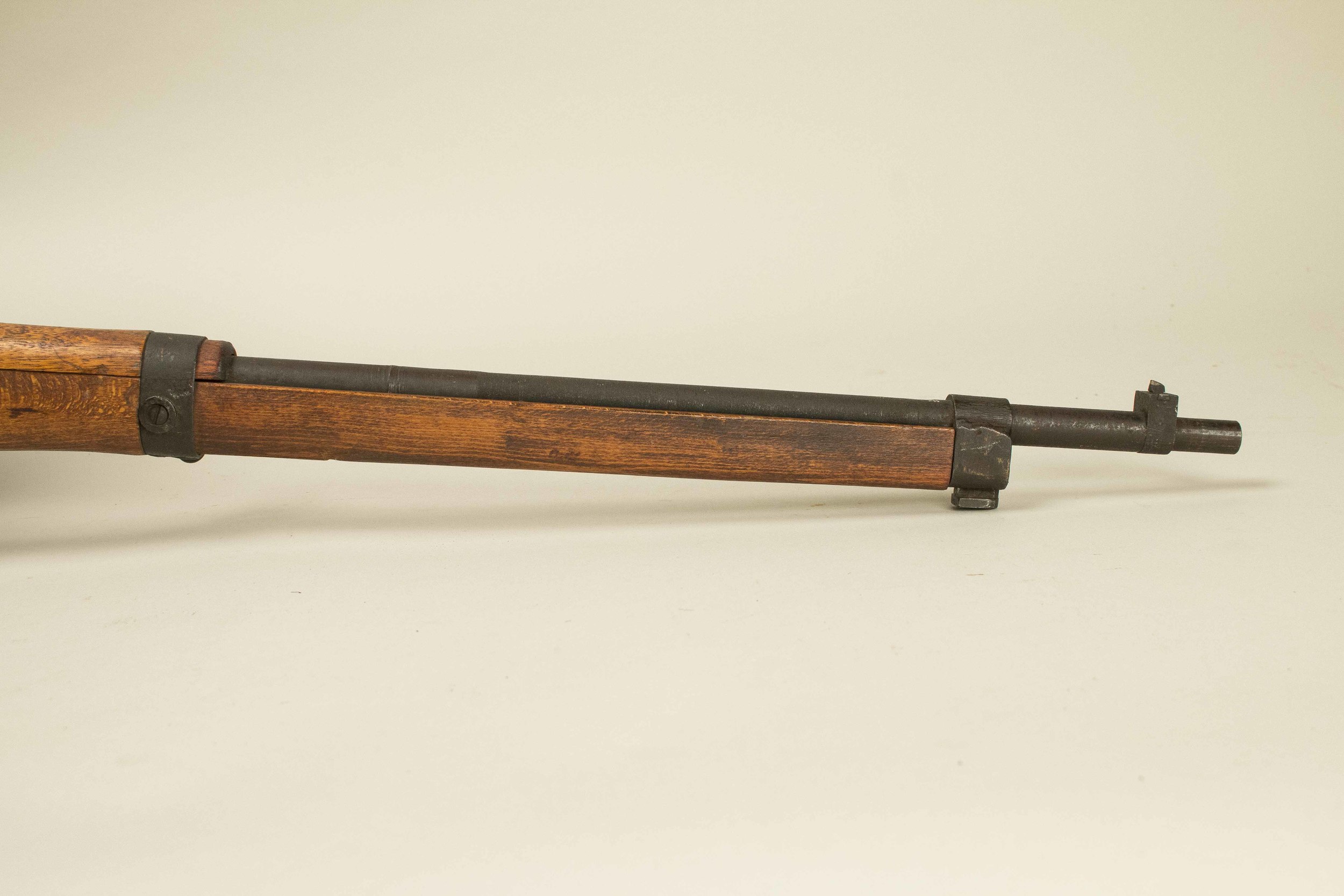 Late War Japanese Arisaka Rifle and with chrysanthemum stamp