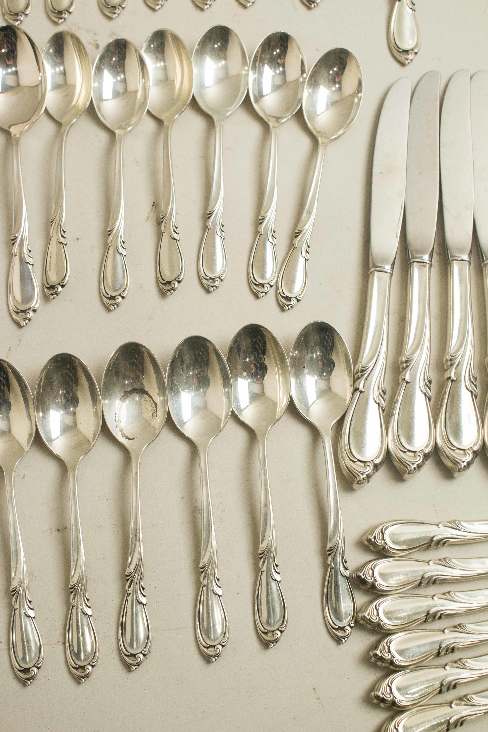 Details about / Qty 4 International Silver RHAPSODY STERLING Salad Forks 176g
