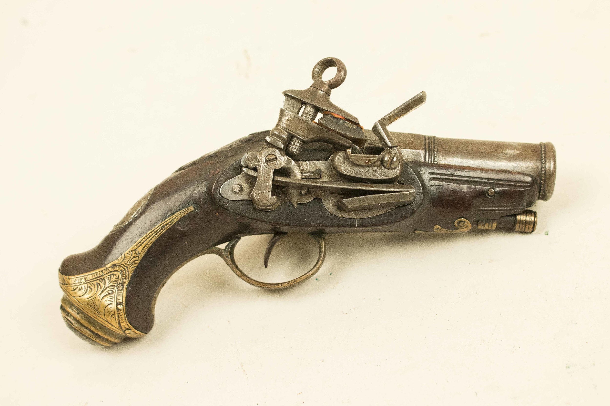 Spanish Miguelet lock flintlock Pocket Pistol, ca. 1770 Witherell's