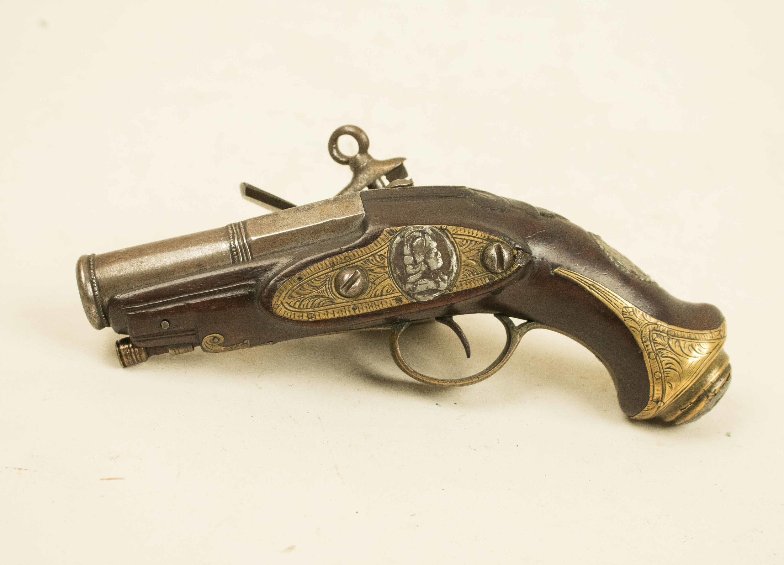 Spanish Miguelet lock flintlock Pocket Pistol, ca. 1770 Witherell's