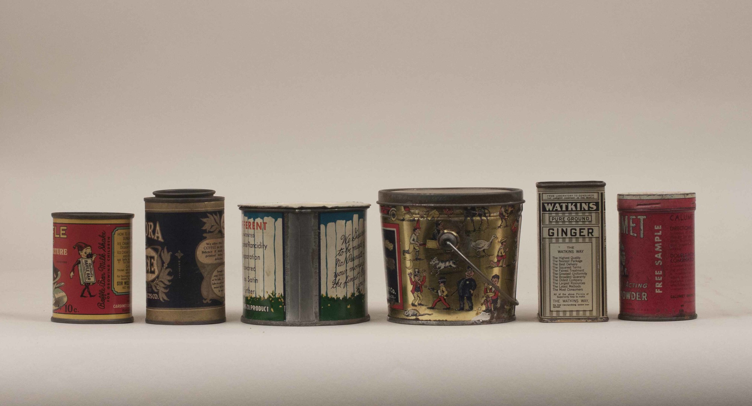 Assorted Vintage Tin Containers Witherell's Auction House