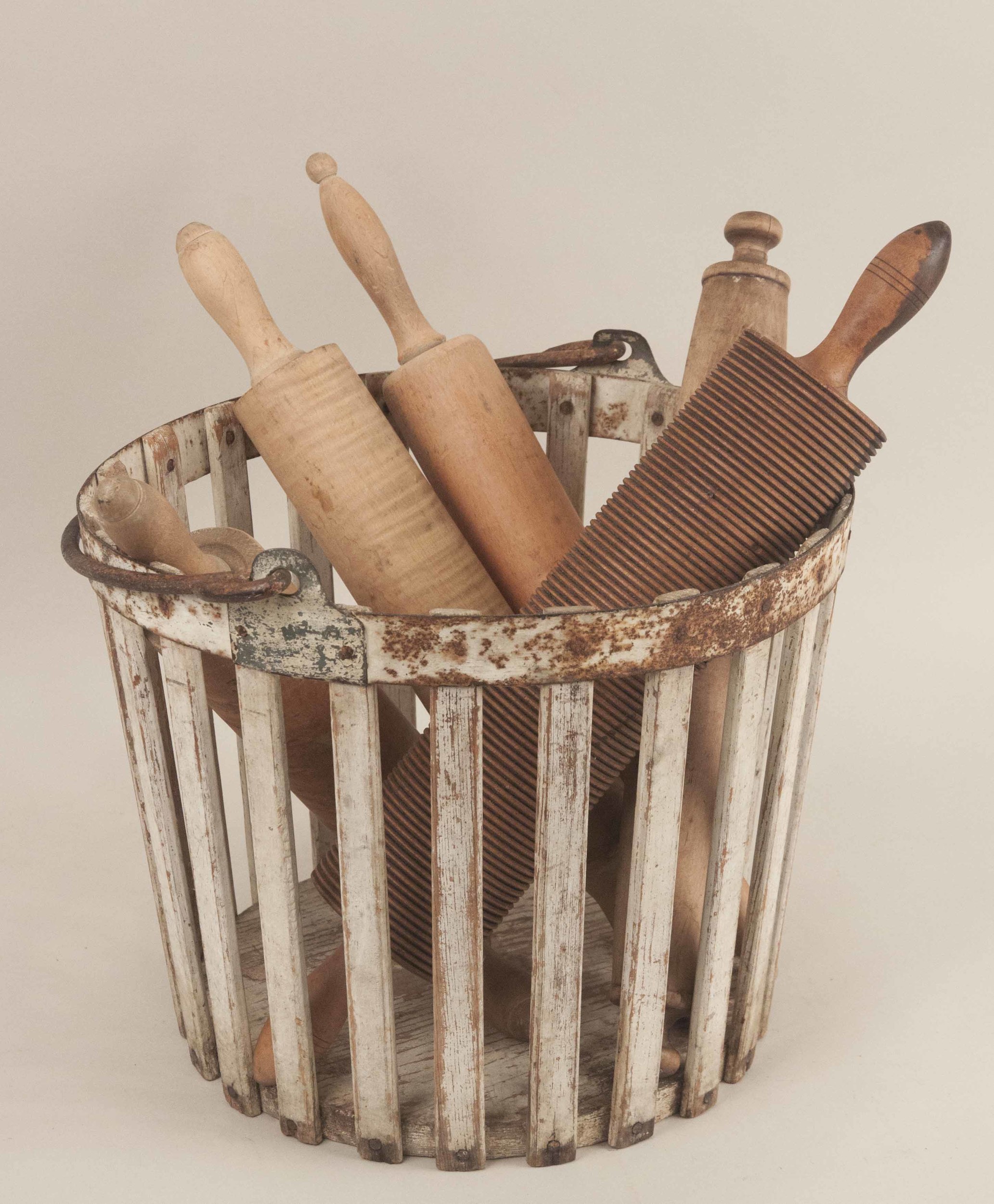 Rolling Pins & Basket Witherell's Auction House