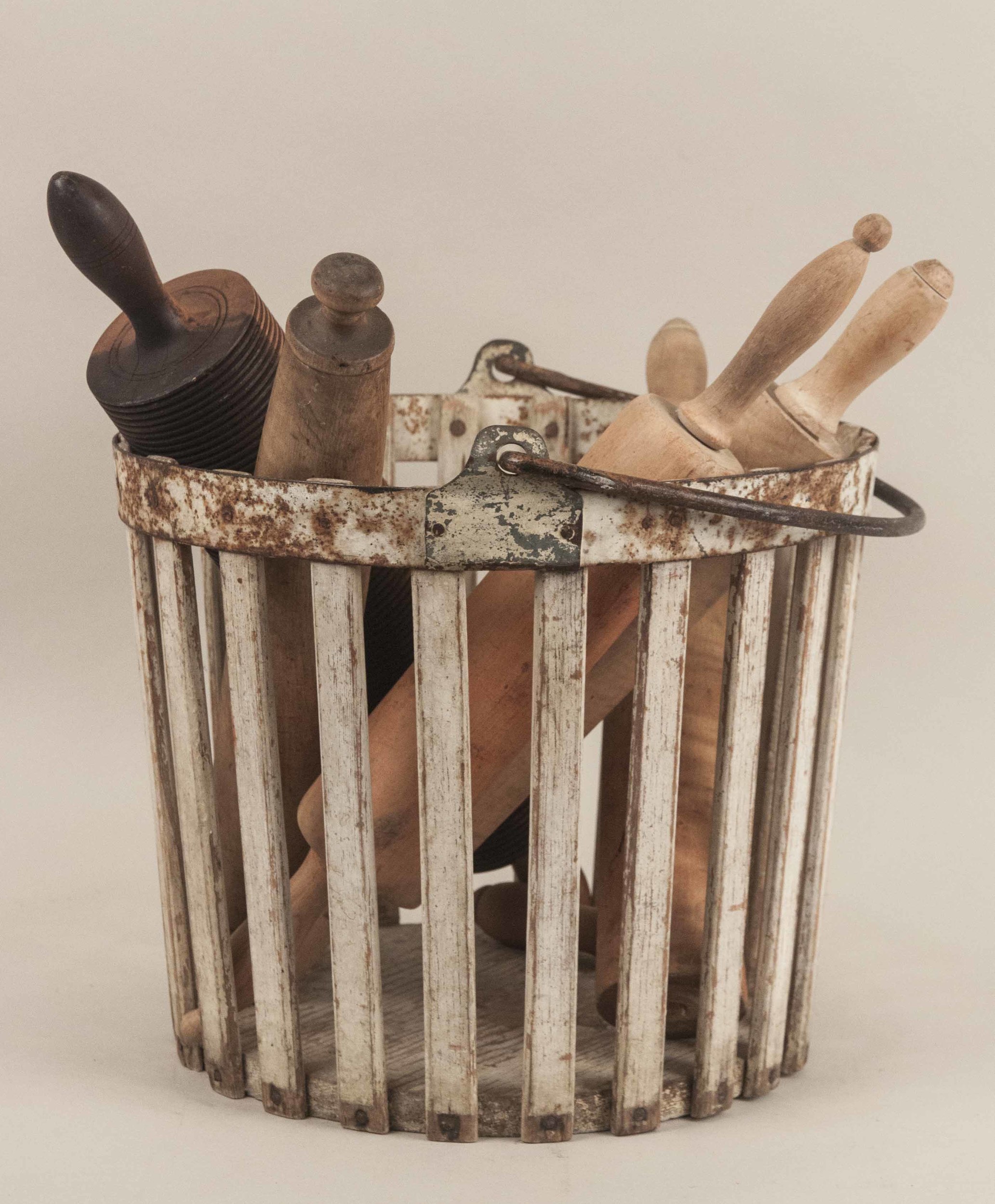 Rolling Pins & Basket Witherell's Auction House