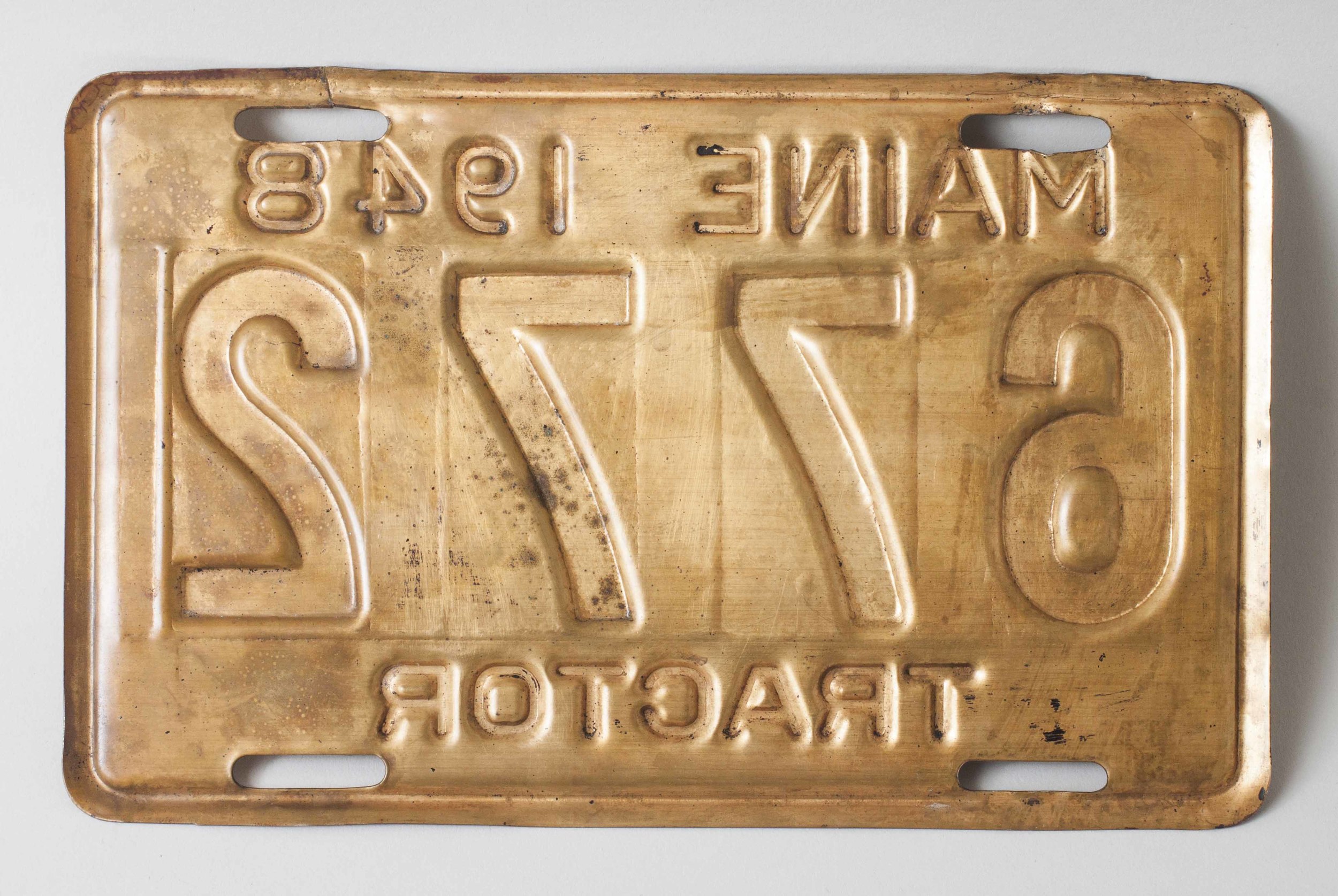 1948 Maine Tractor License Plate Witherell's Auction House
