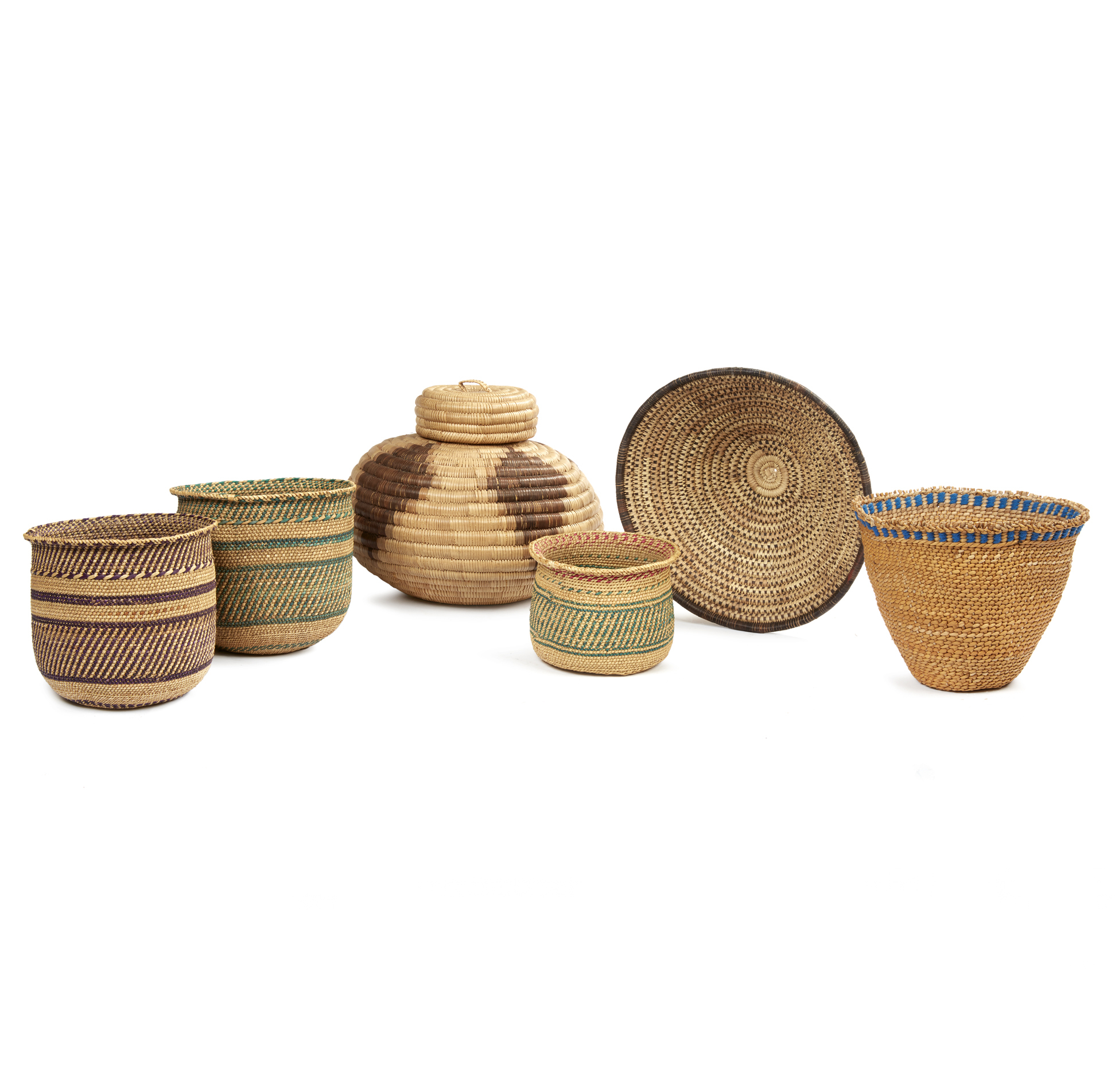 Three Hehe Iringa, Tanzania Baskets, North Botswana Basket, Matabele Zimbabwe Basket, South