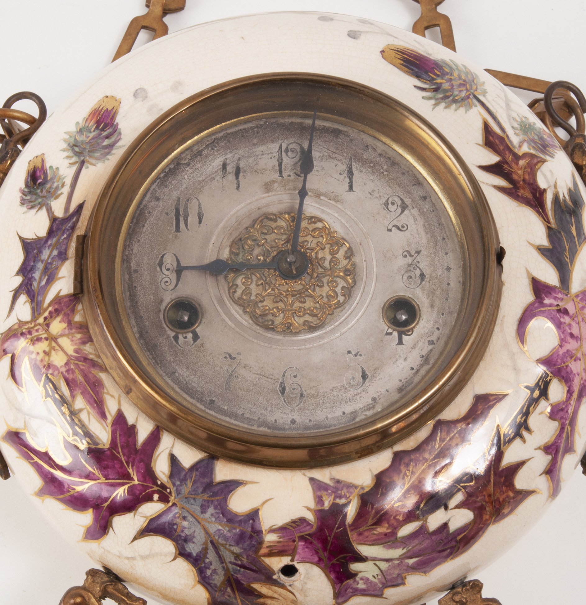 Victorian Porcelain Hanging Clock Witherell's Auction House