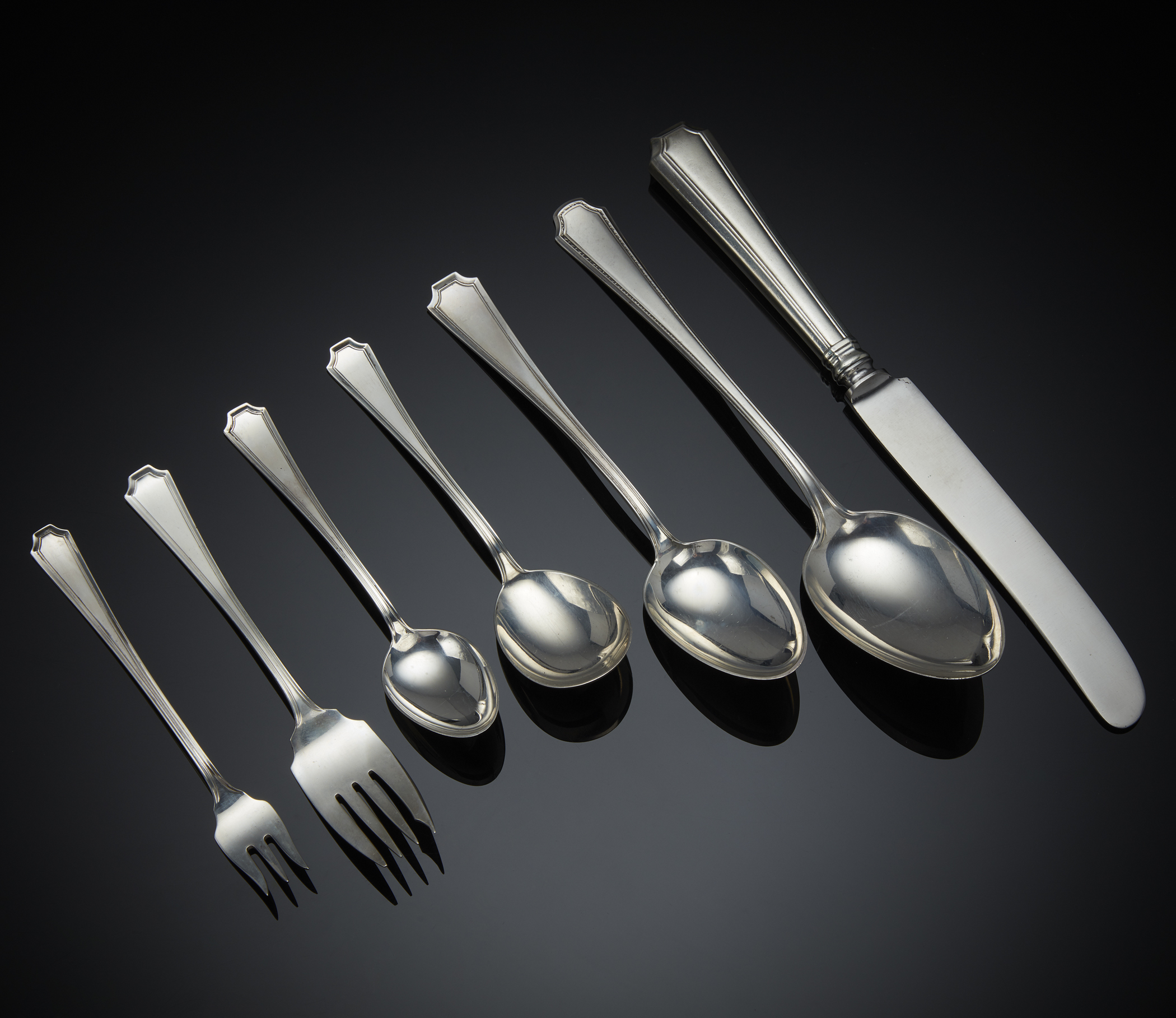 Durgin Gorham Sterling Flatware, Fairfax Pattern Witherell's Auction