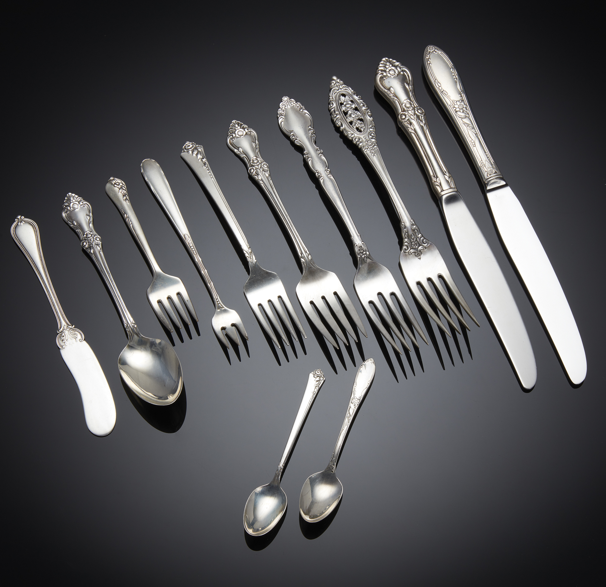 Assorted Oneida Sterling Flatware, Various Pattern Witherell's