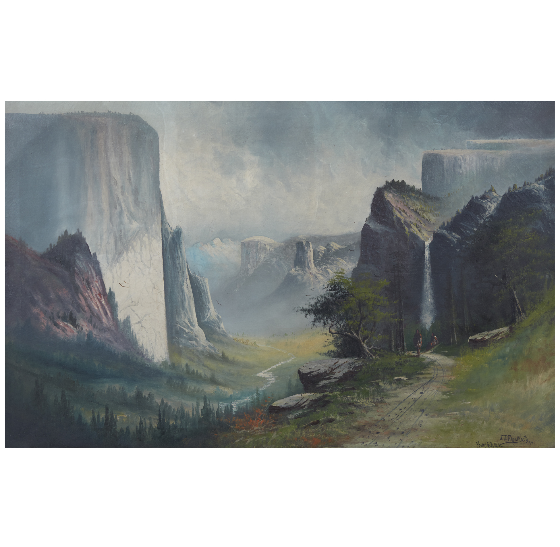 Joseph John Englehart (18671915) Painting, "Yosemite Valley