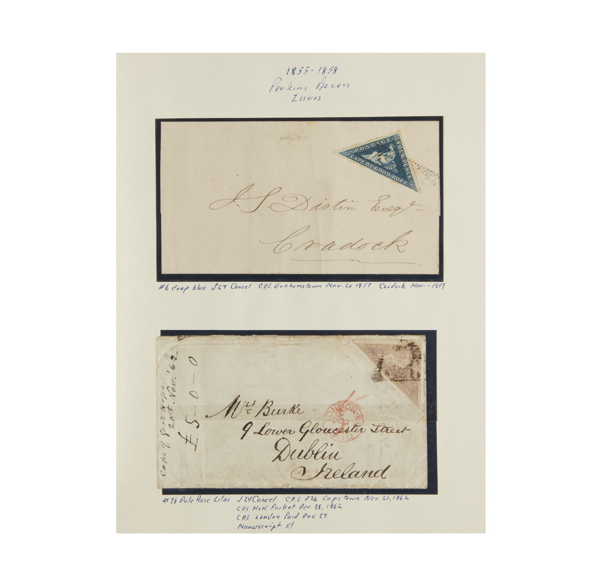 Postal History Eight Covers, 4 or 5, 18551860, Must See