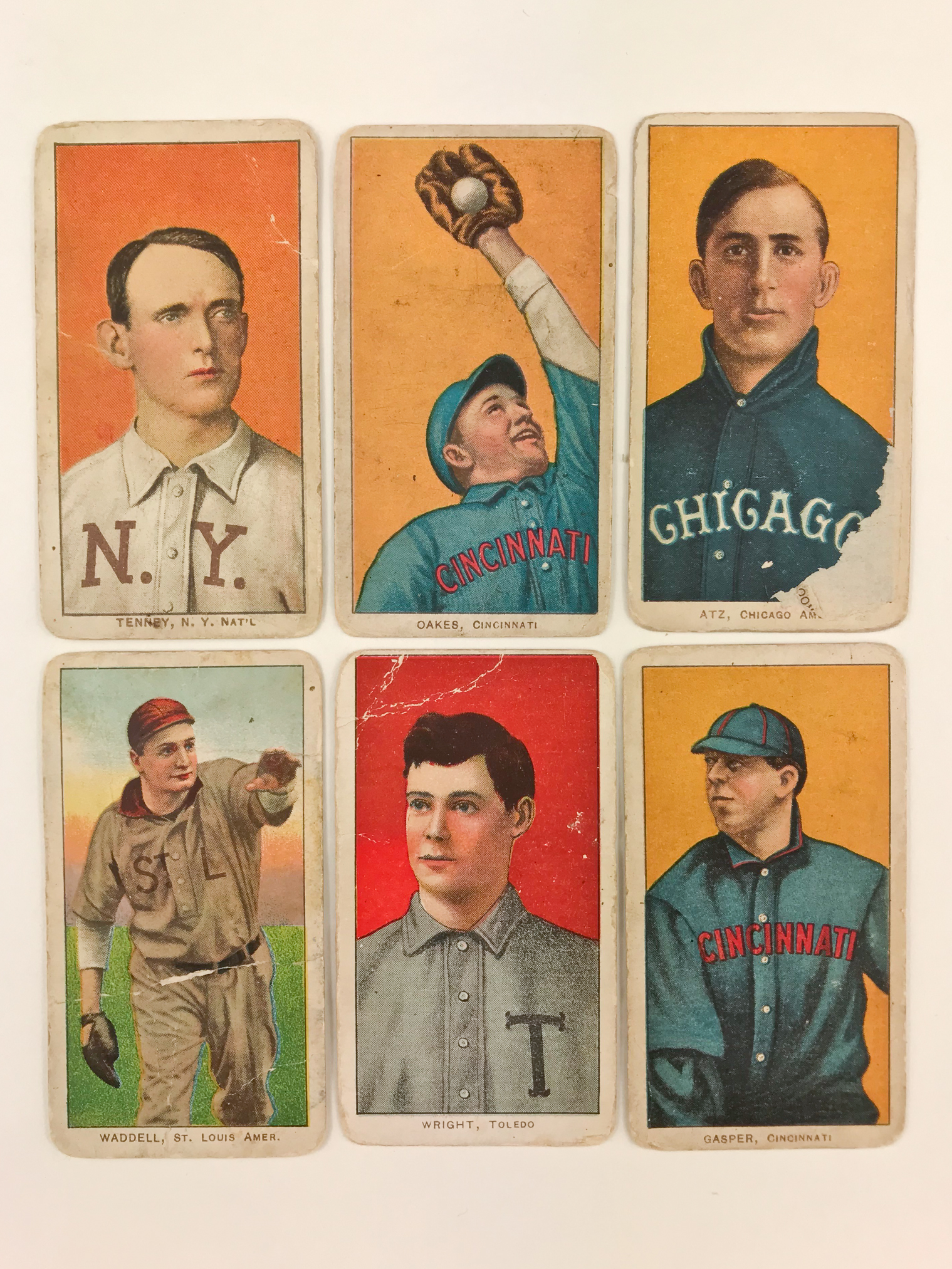 Six 1909-1911 T206 Sweet Caporal Baseball Cards | Witherell's Auction House