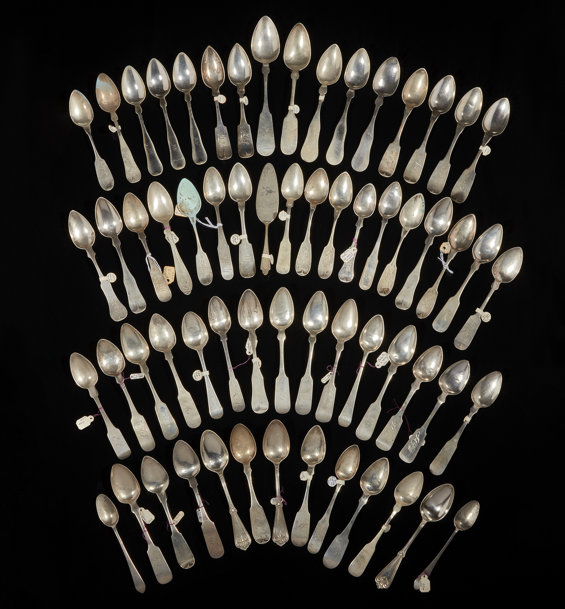 60 Coin Silver Spoons Witherell's Auction House