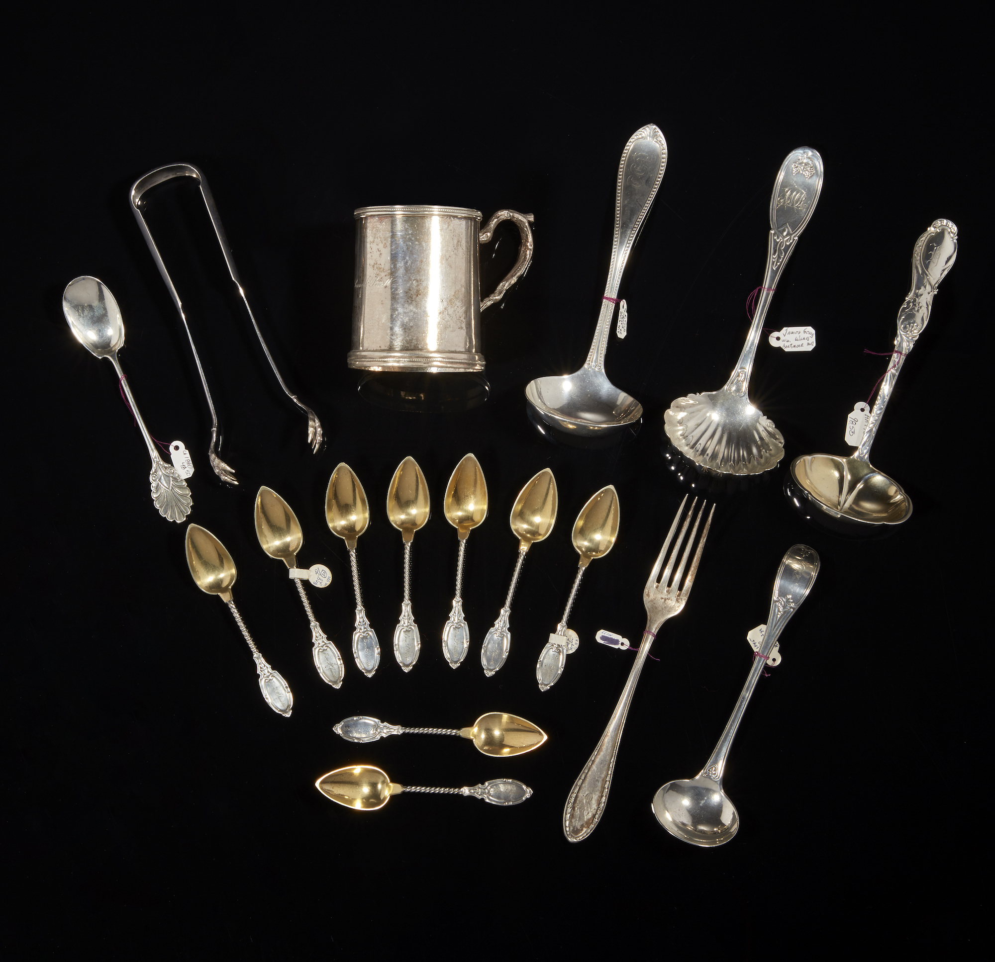 Assorted Coin Silver Flatware Witherell's Auction House