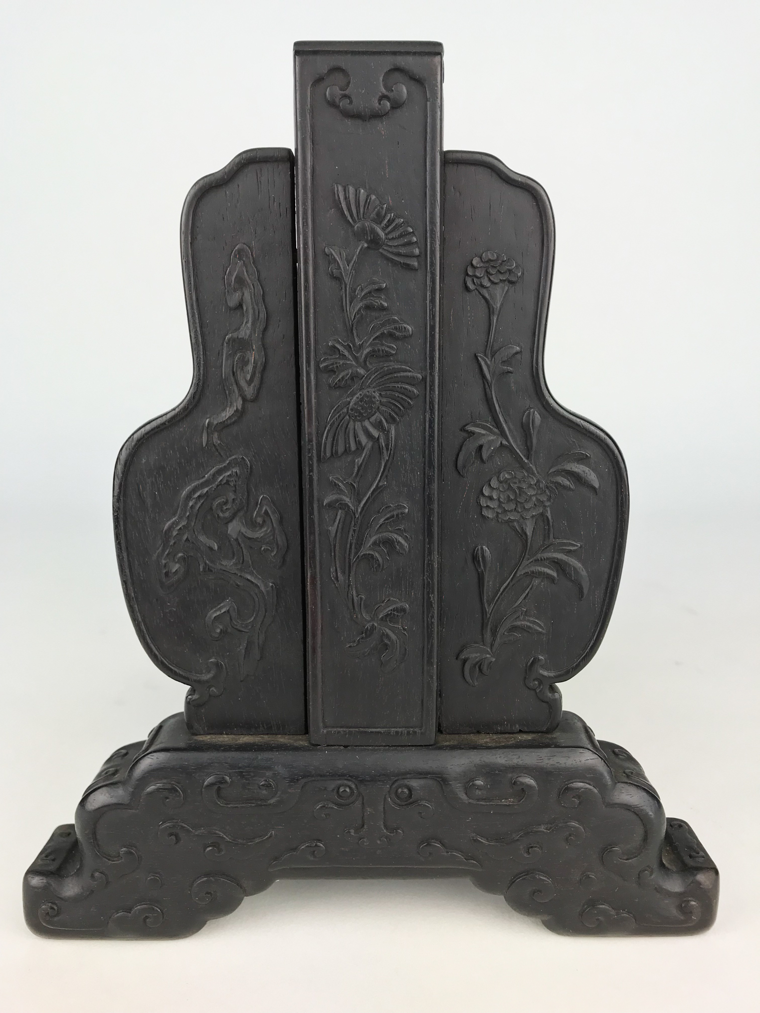 Chinese Carved Wood Stand Witherell's Auction House