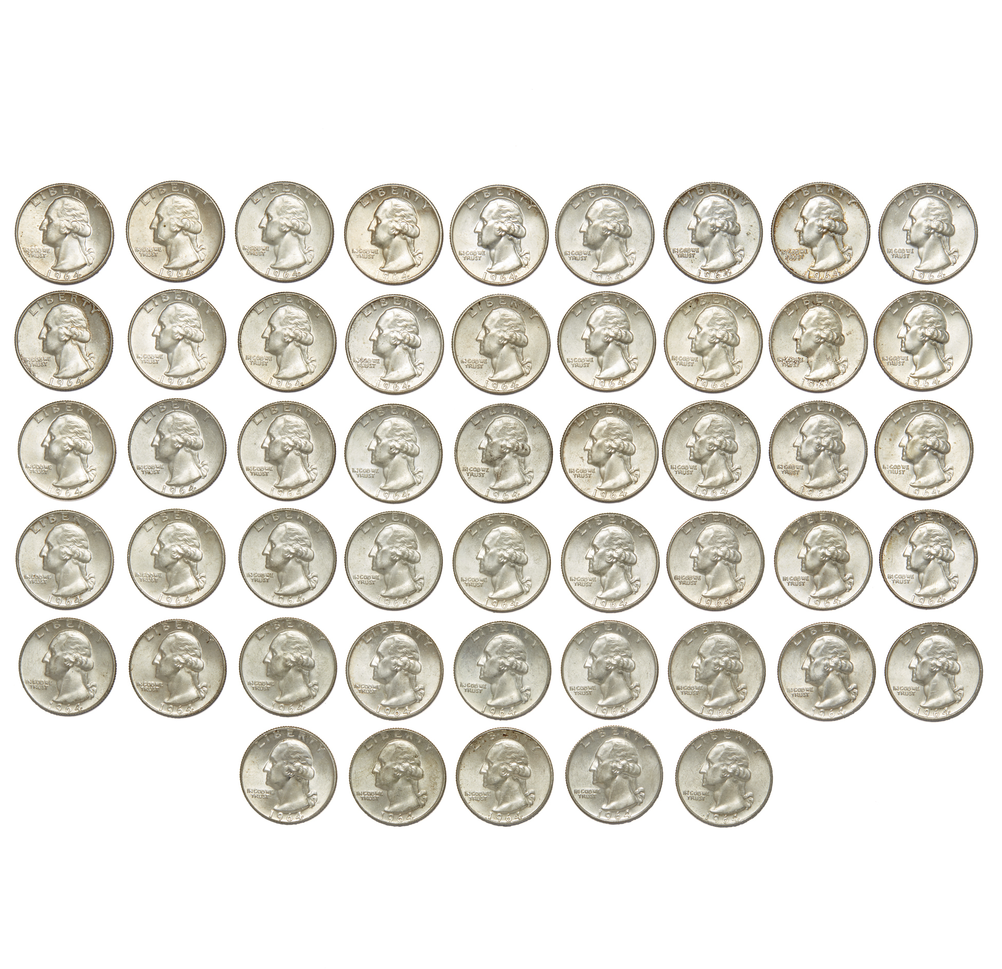 Fifty pre1964 Silver Quarters Witherell's Auction House