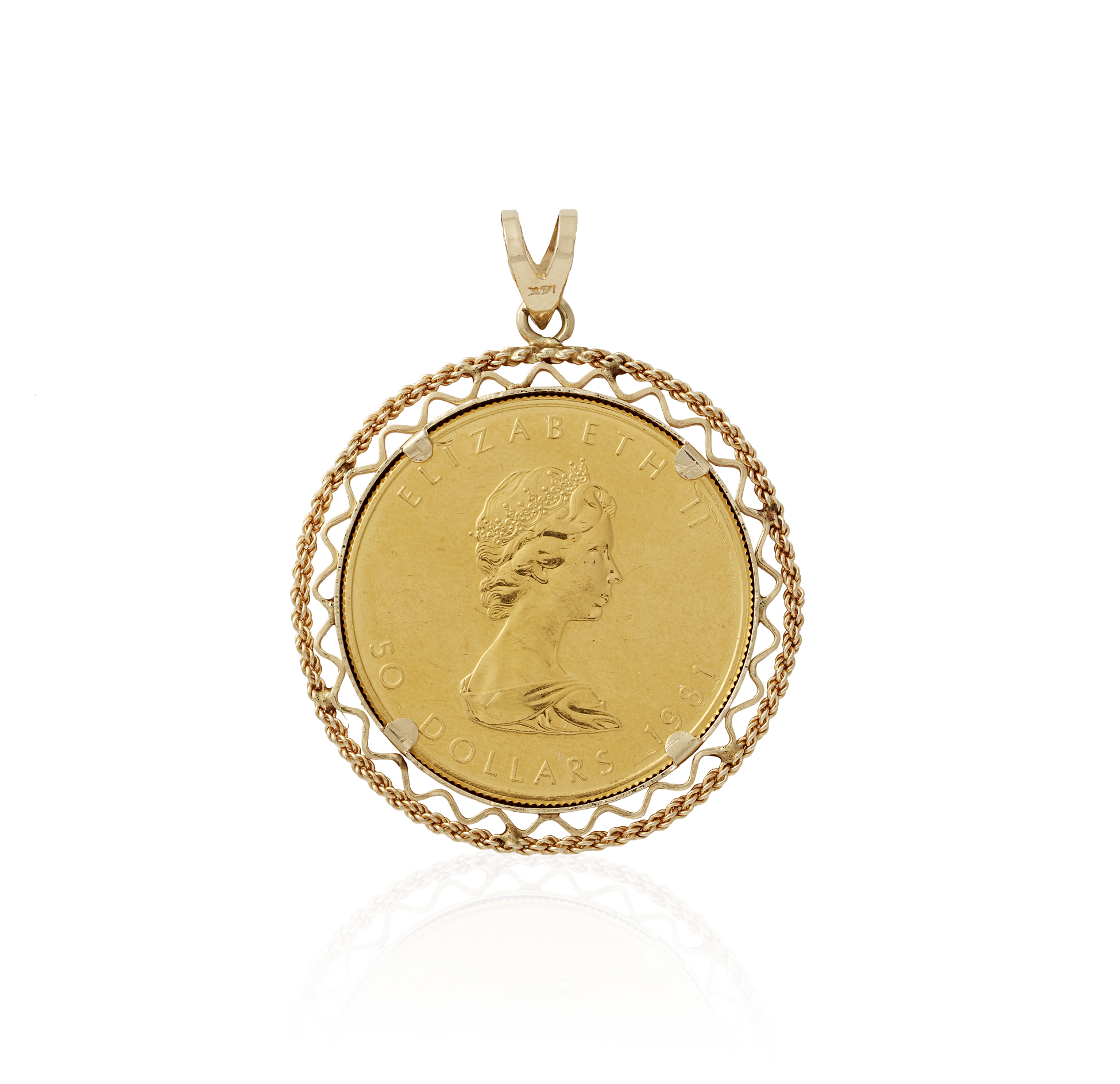 Canadian Maple Leaf &14k Pendant Witherell's Auction House