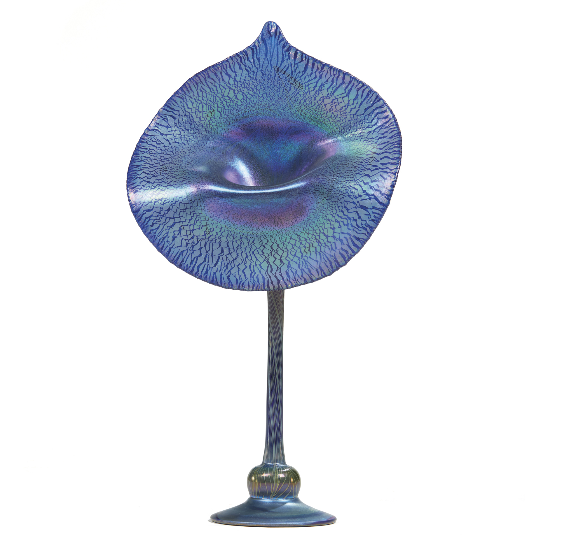 Jack in the Pulpit Art Glass Vase in the style of L.C. Tiffany Witherell's Auction House