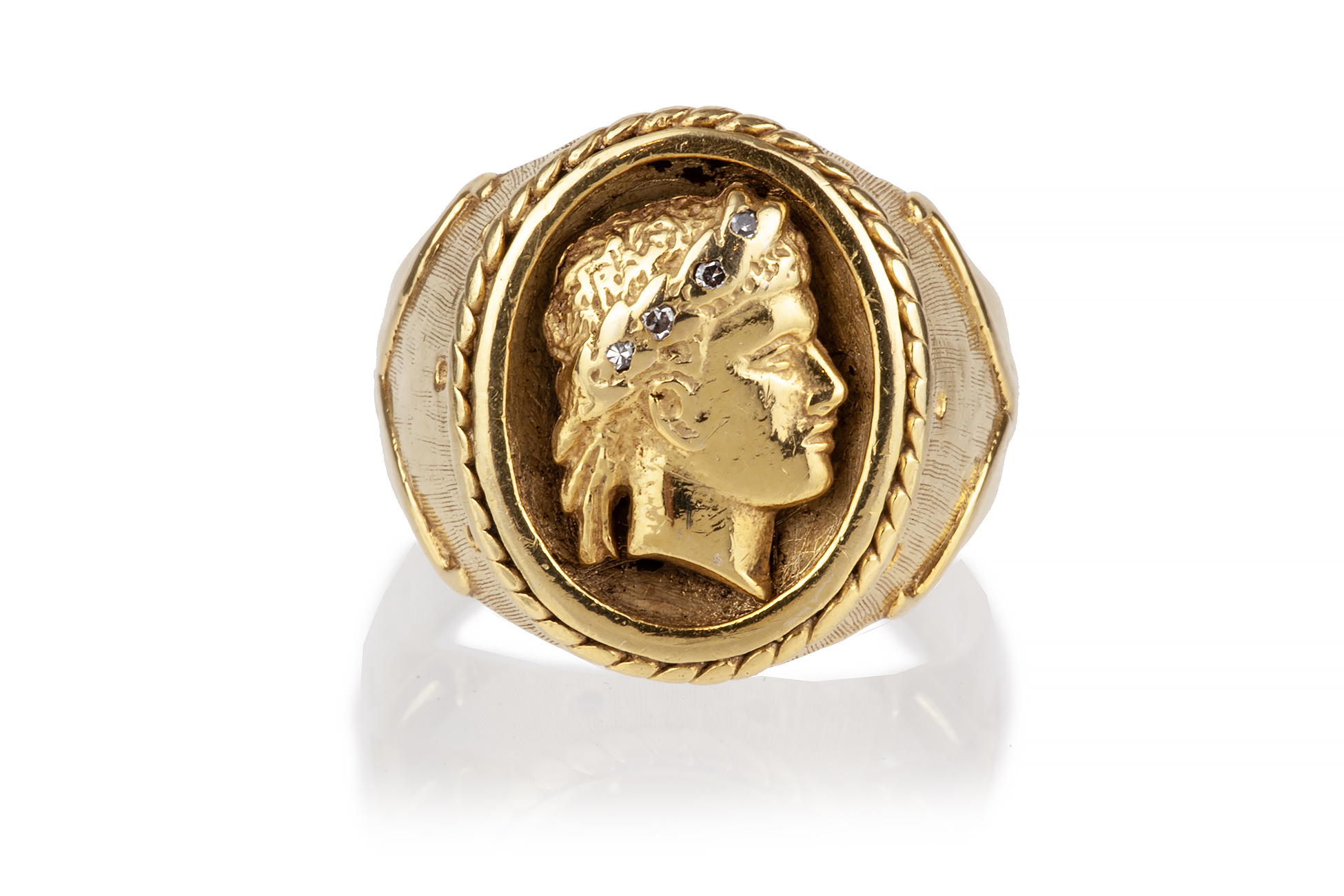 14k Yellow Gold Medallion Ring Witherell's Auction House