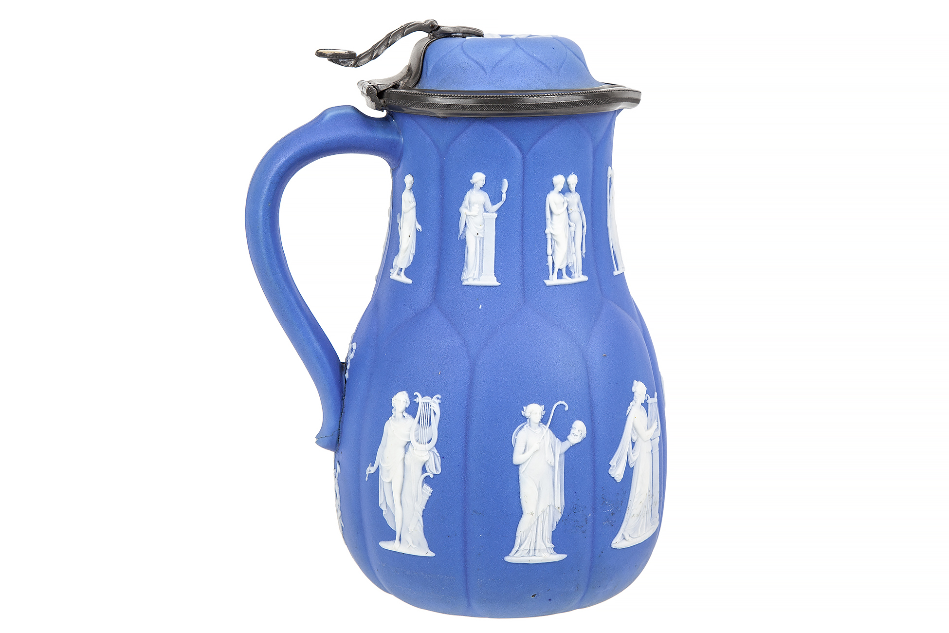 Wedgwood Blue Jasperware Coffee/Chocolate Pot Witherell's Auction House