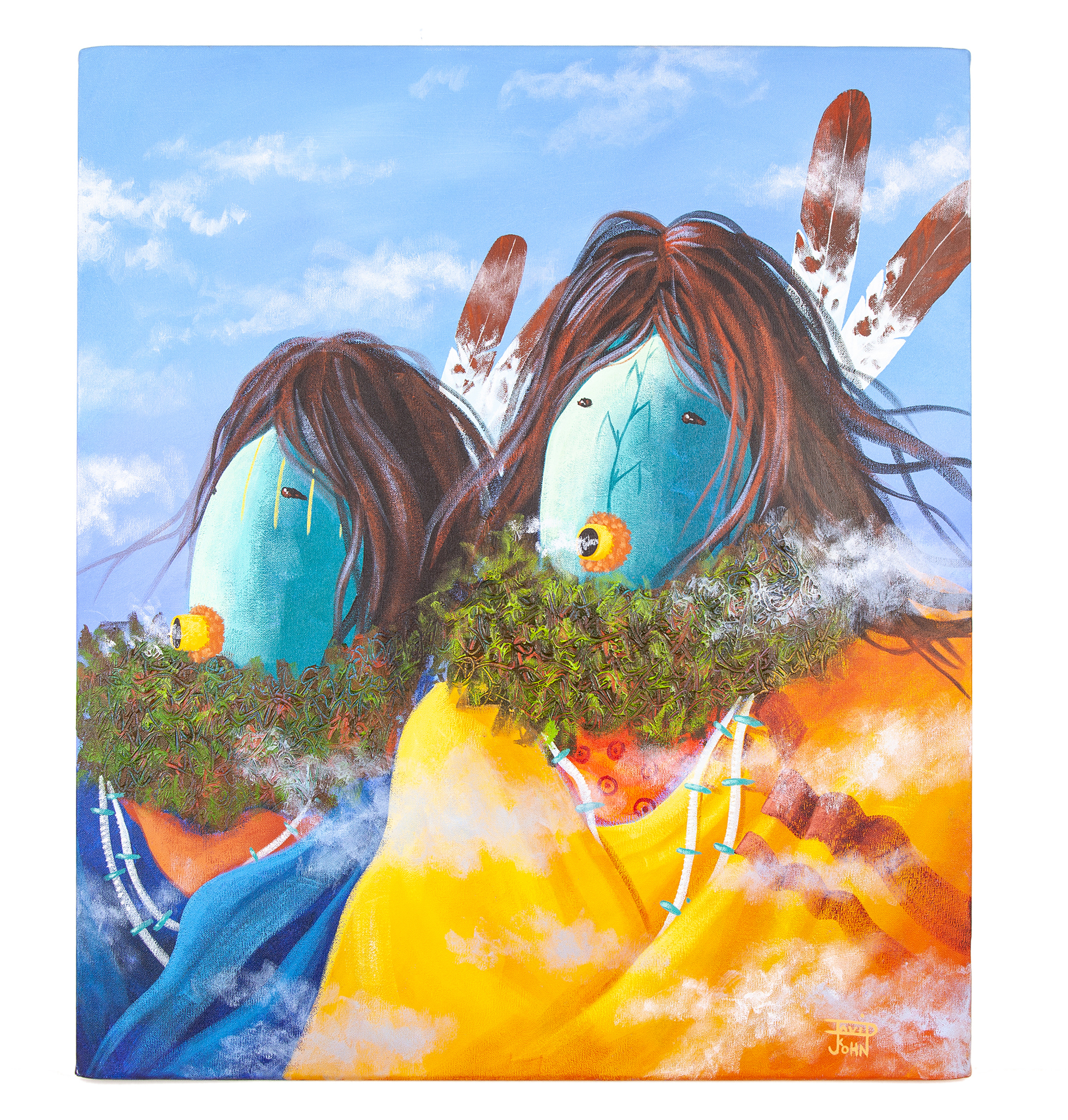 Painting, David K. John (20th c), of Winter" Witherell's