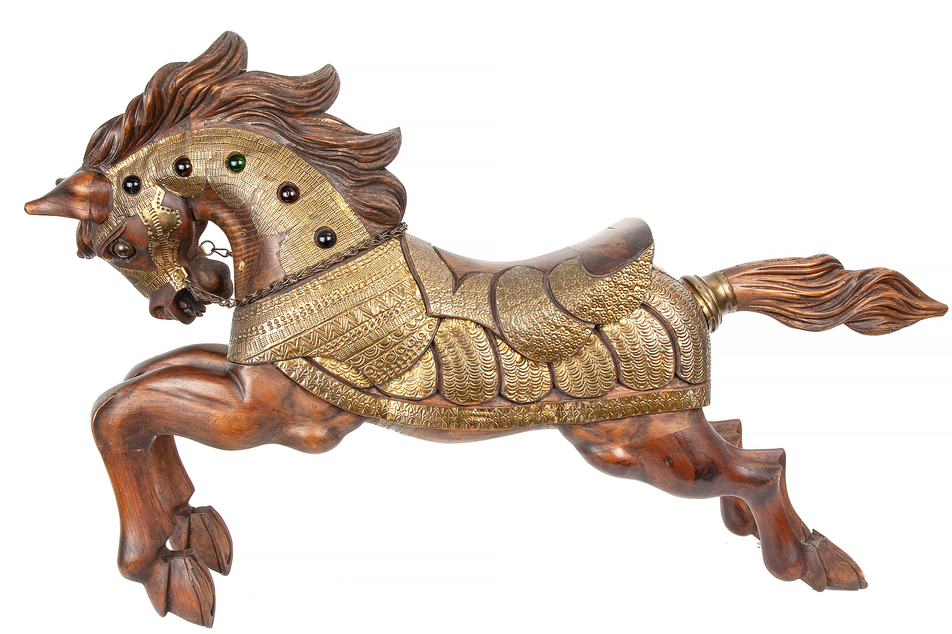Large Decorative Wooden Horse Witherell's Auction House