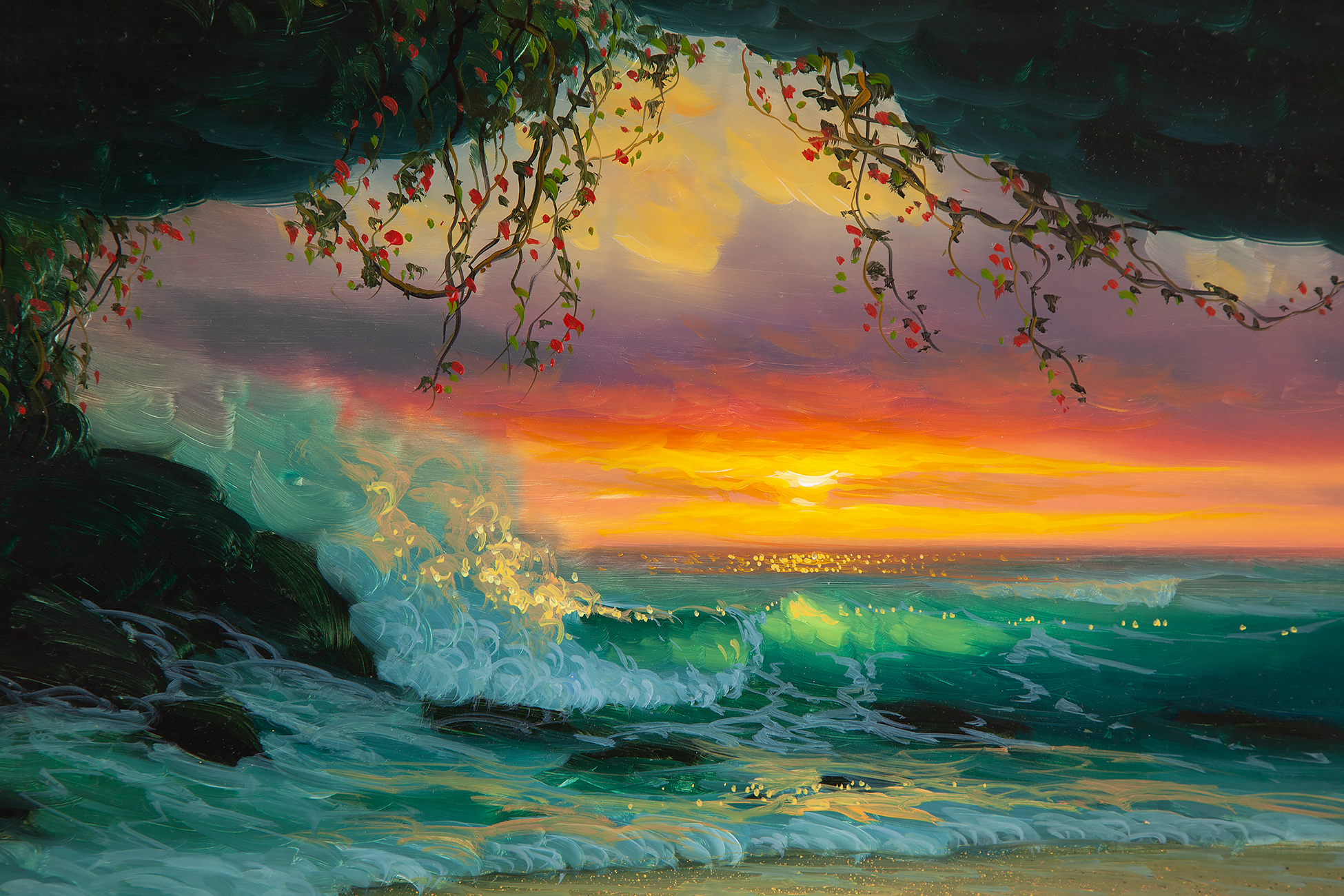 Walfrido Garcia (b. 1966) Painting, "Island Gem