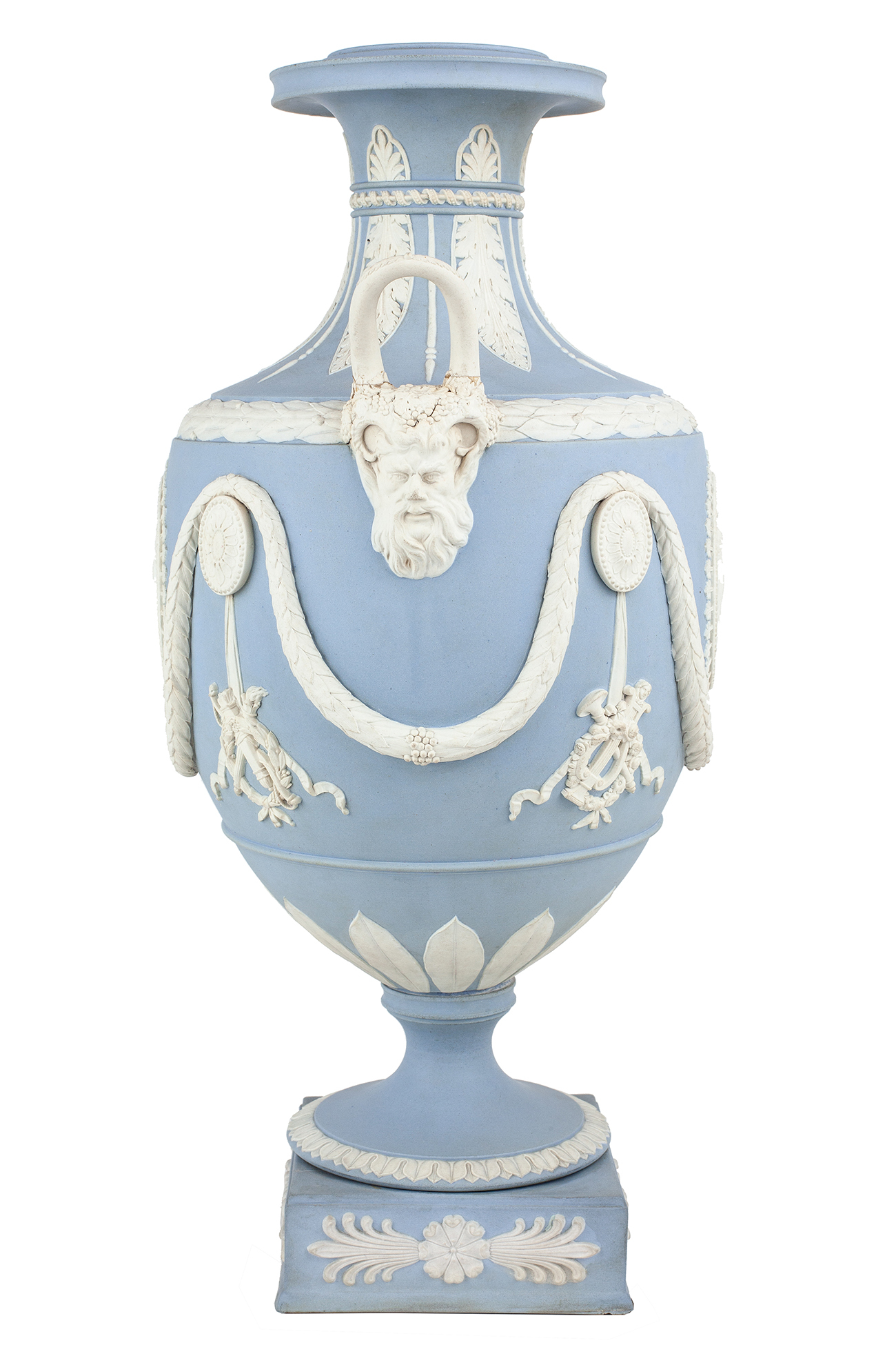 Wedgwood Blue and White Jasperware Vase Witherell's Auction House