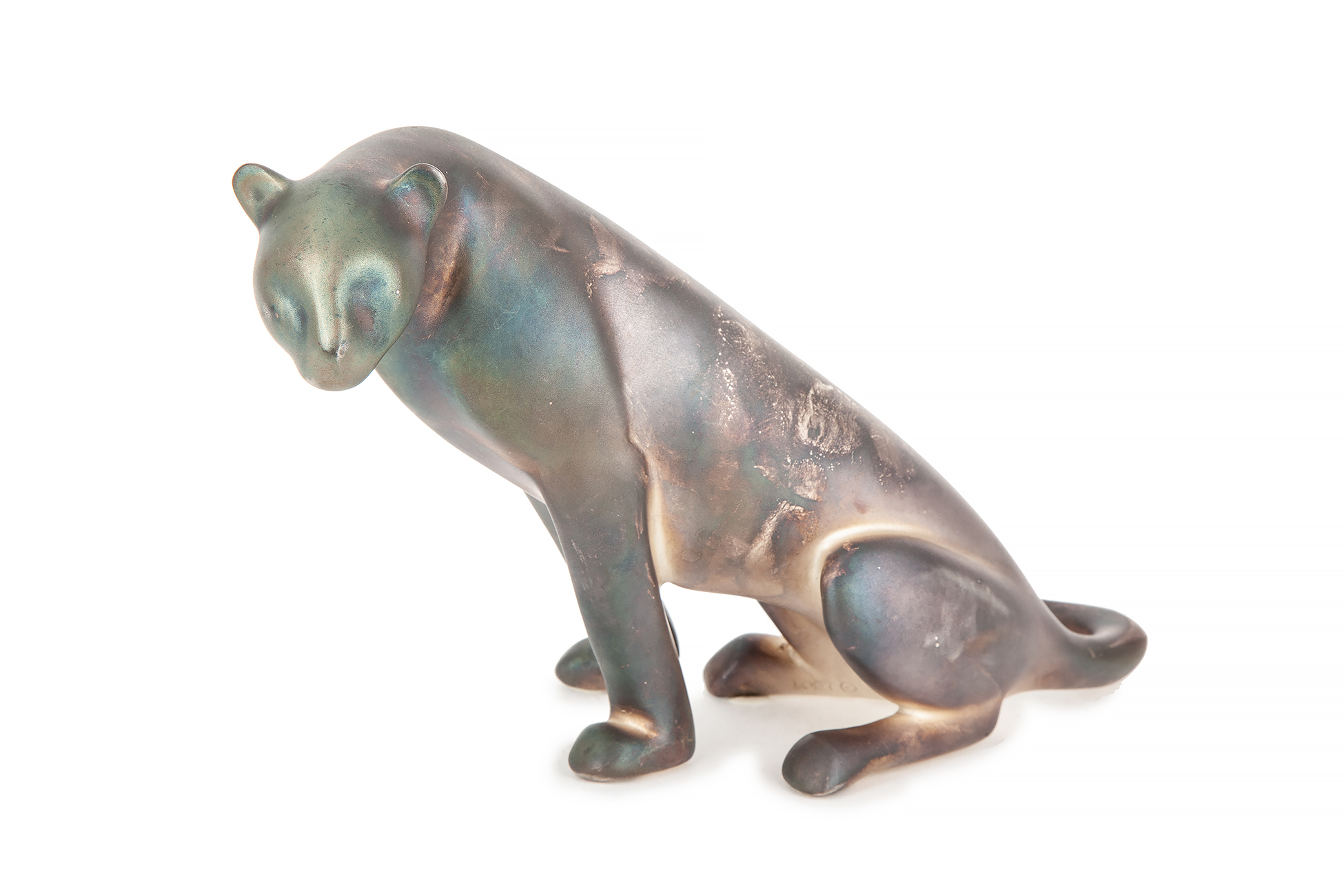 Two Loet Vanderveen (19212015) Silver Cheetah Sculptures, 98 ozt Witherell's Auction House