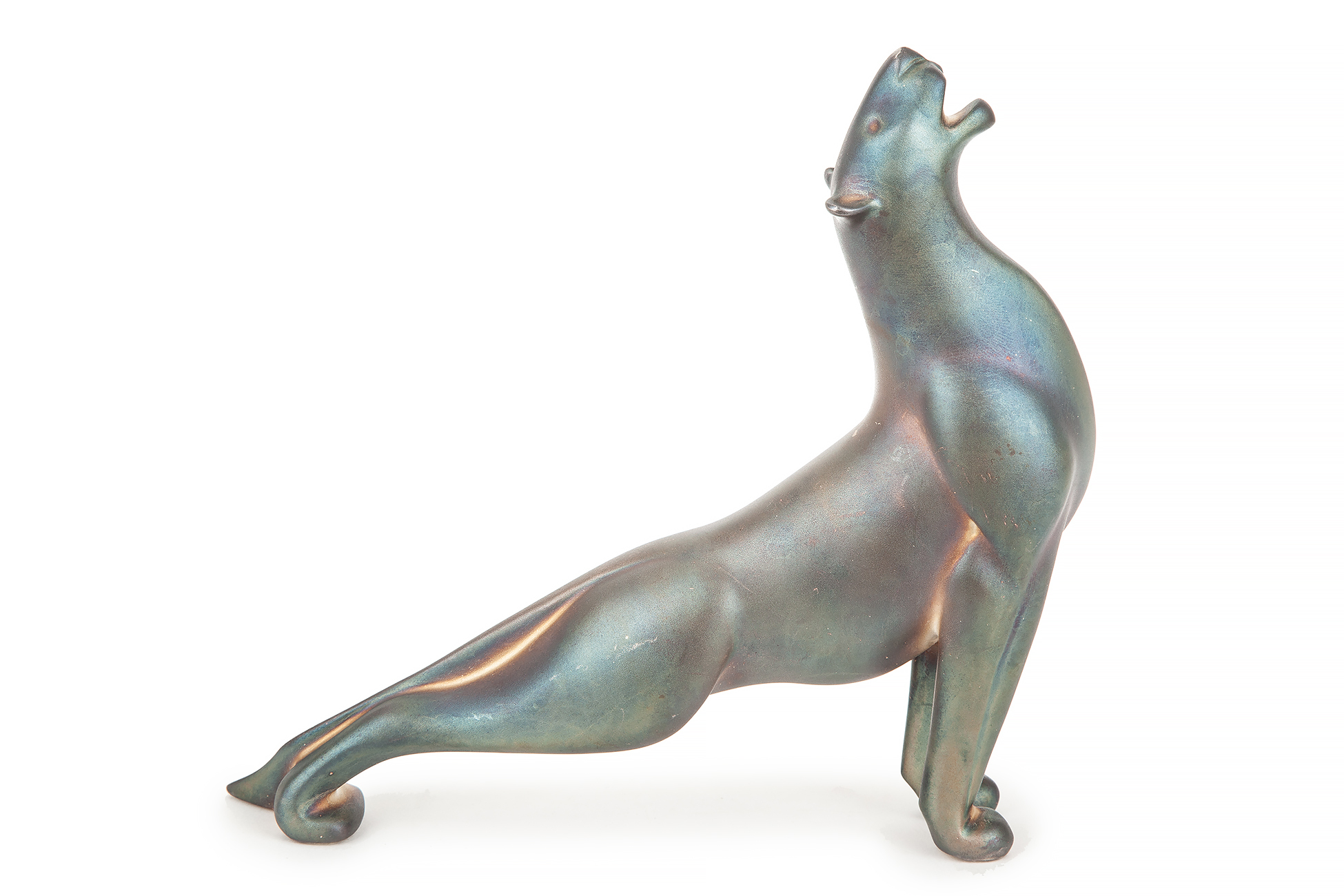 Two Loet Vanderveen (19212015) Silver Cheetah Sculptures, 98 ozt Witherell's Auction House