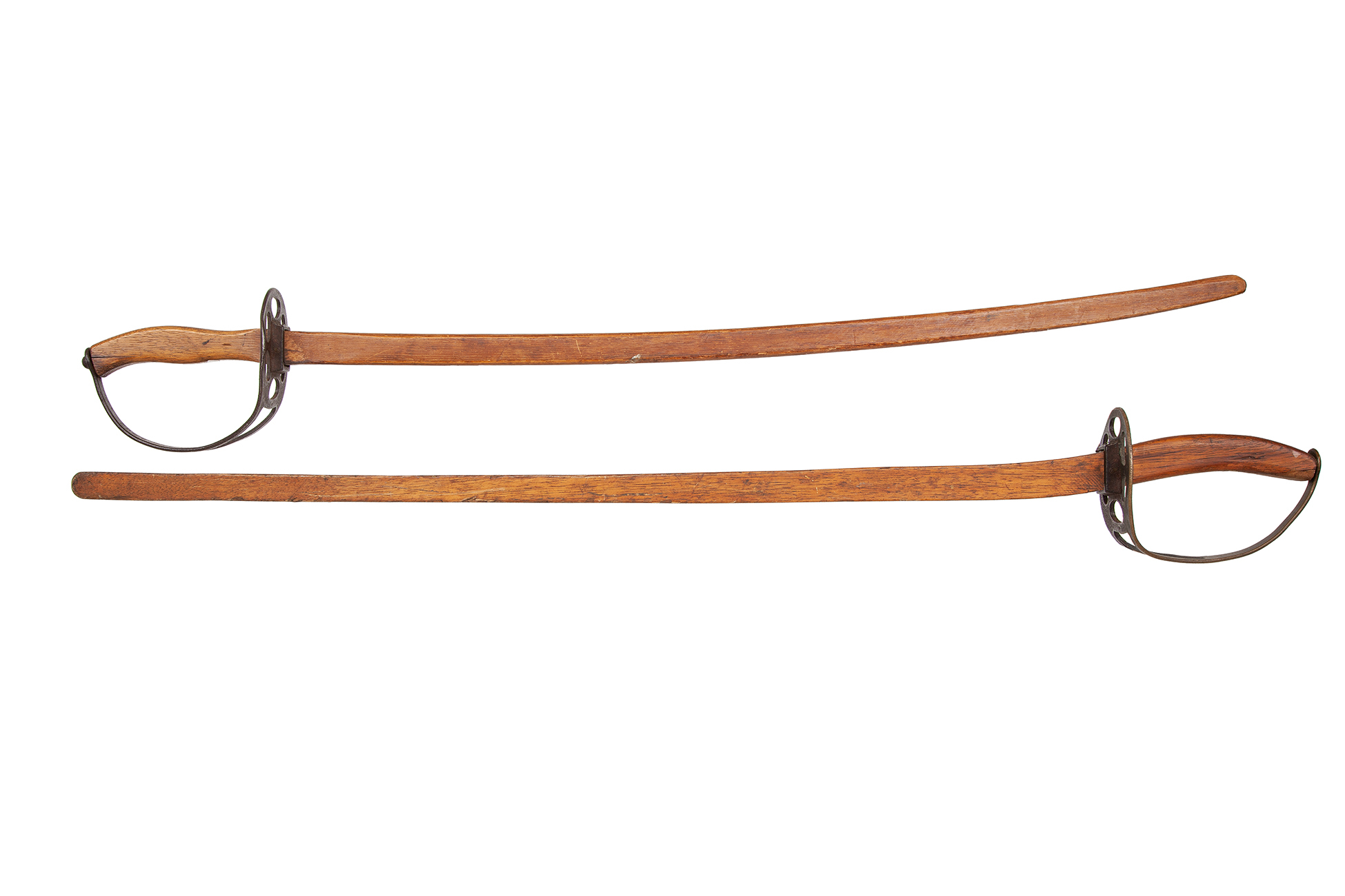 Two Practice Swords with Wooden Blades Witherell's Auction House