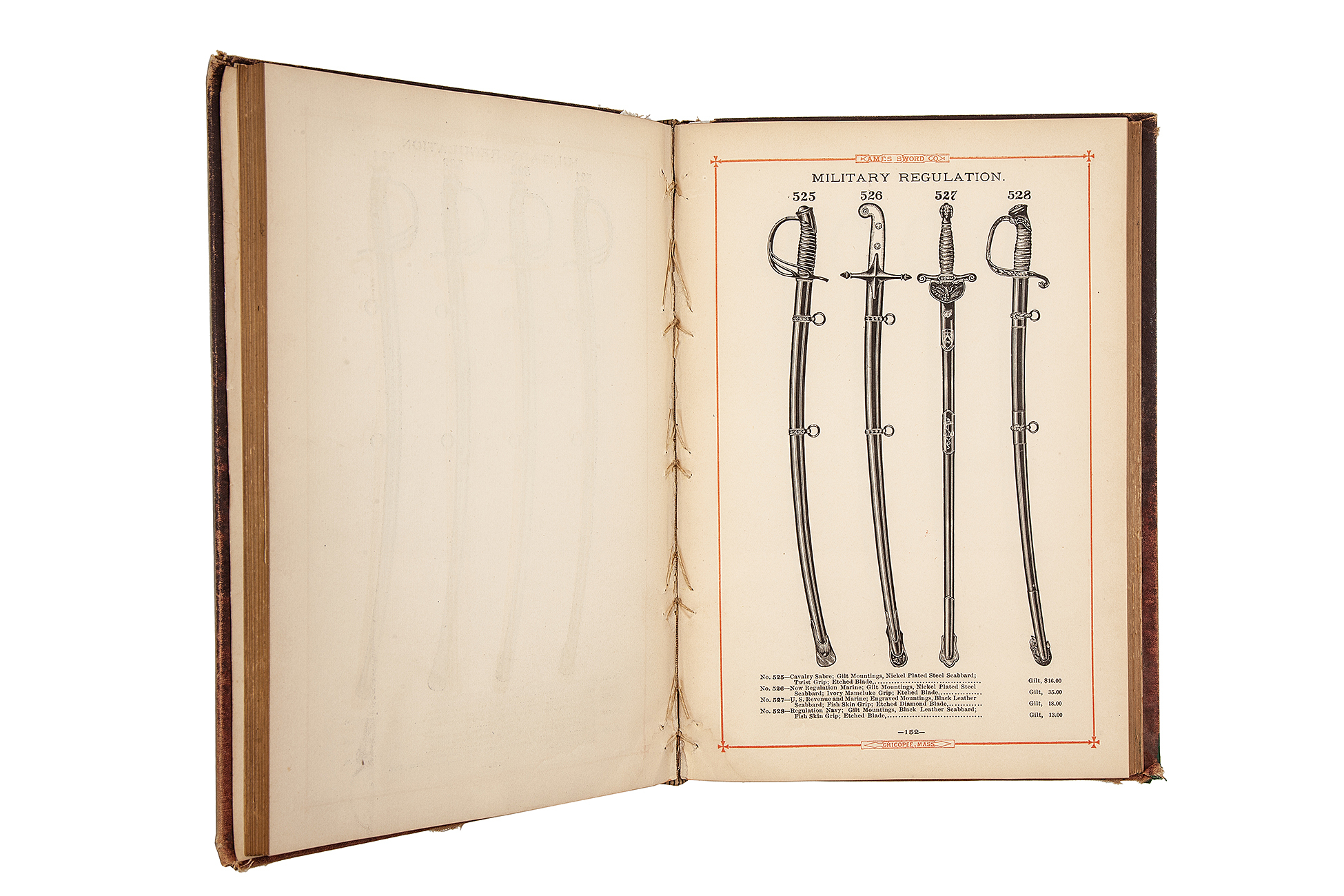 Original Ames Sword Company Product Catalog Circa 1880's Witherell's